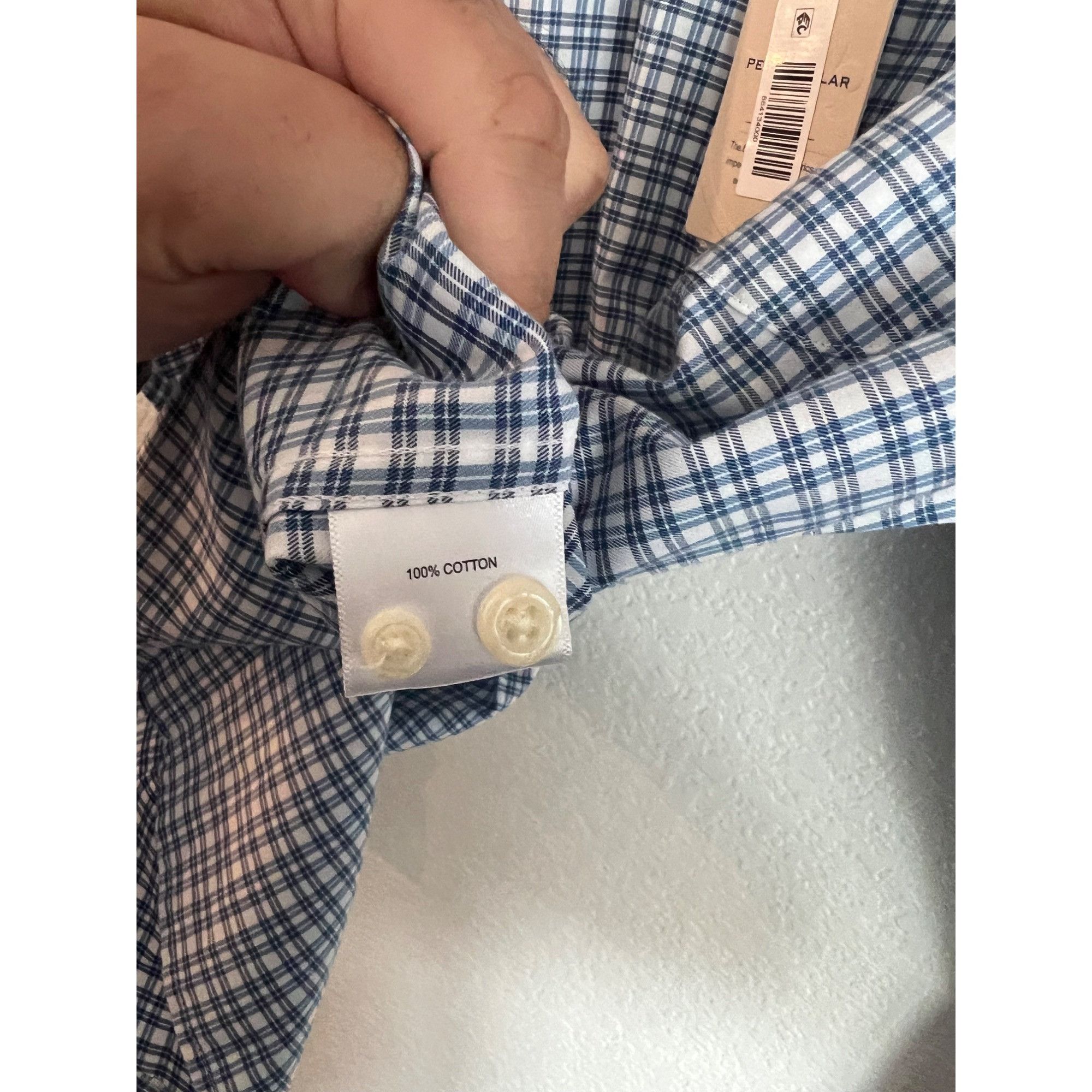 Peter Millar Peter Millar Blue Water Cotton Button-Down Sport Shirt NWT - Size US S / EU 44-46 / 1 - 5 Thumbnail