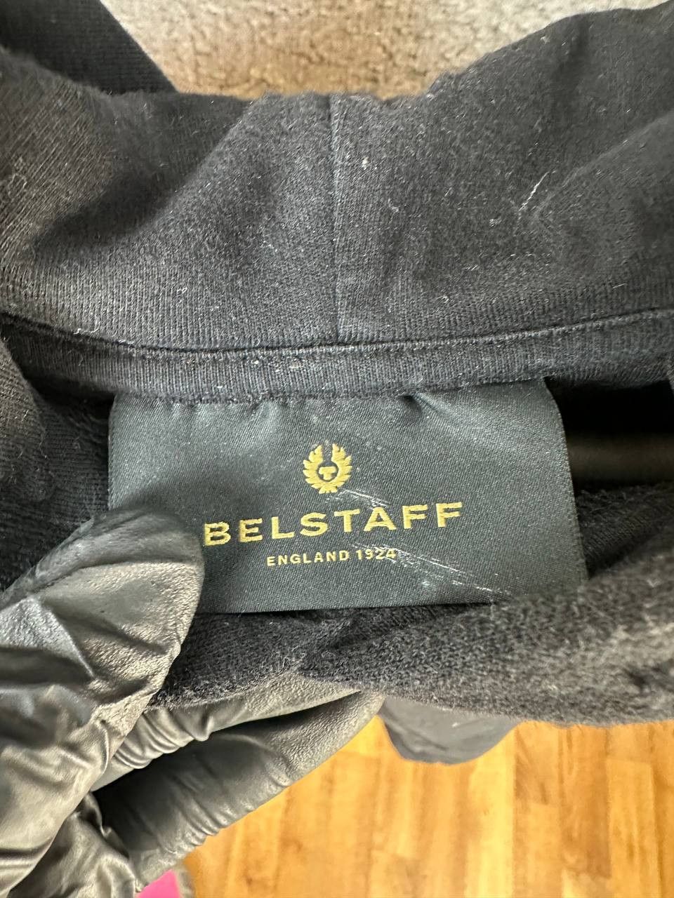 Belstaff Belstaff Hoodie Black Pullover w/ Big Logo Cotton Size US S / EU 44-46 / 1 - 12 Thumbnail
