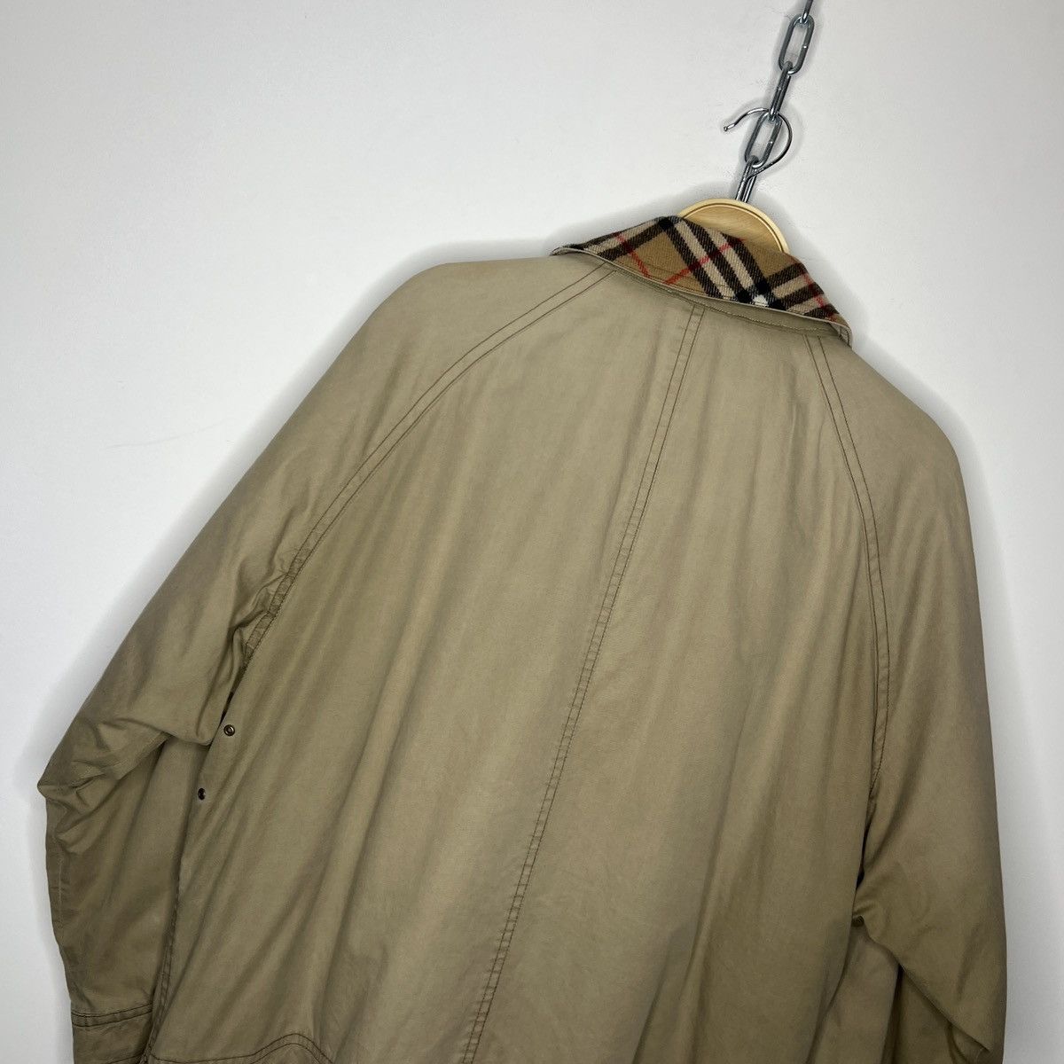 Burberry × Designer × Vintage Burberry Nova Check Vintage Coat Jacket Parka Beige 90s Size US M / EU 48-50 / 2 - 11 Thumbnail