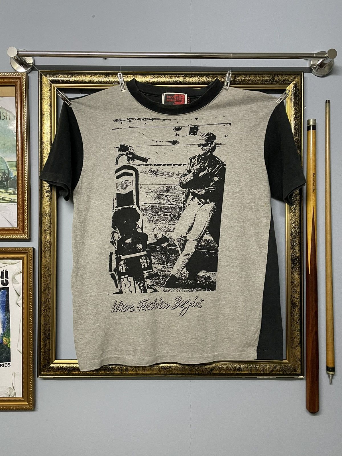Vintage Vintage 1990s Designer Punk Ecstatic Anarchist Og Tshirt Size US M / EU 48-50 / 2 - 1 Thumbnail