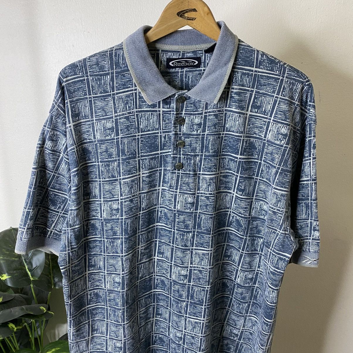 Reebok Vintage 90s Reebok AOP Polo T Shirt Greg Norman Style Size US L / EU 52-54 / 3 - 2 Thumbnail
