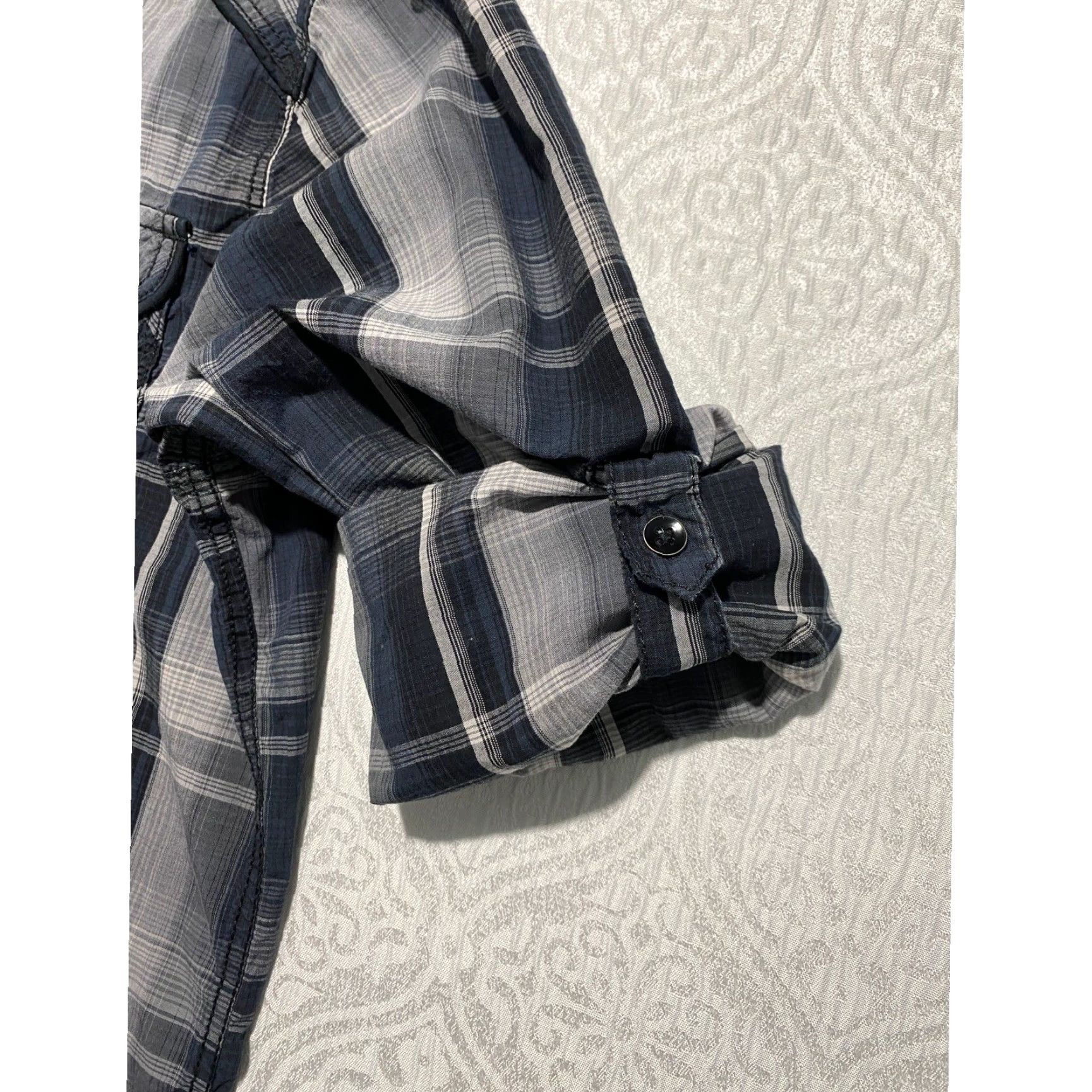 Vintage INC International Concepts Mens Large Plaid Snap Front Shirt Epaulets Size US L / EU 52-54 / 3 - 5 Thumbnail