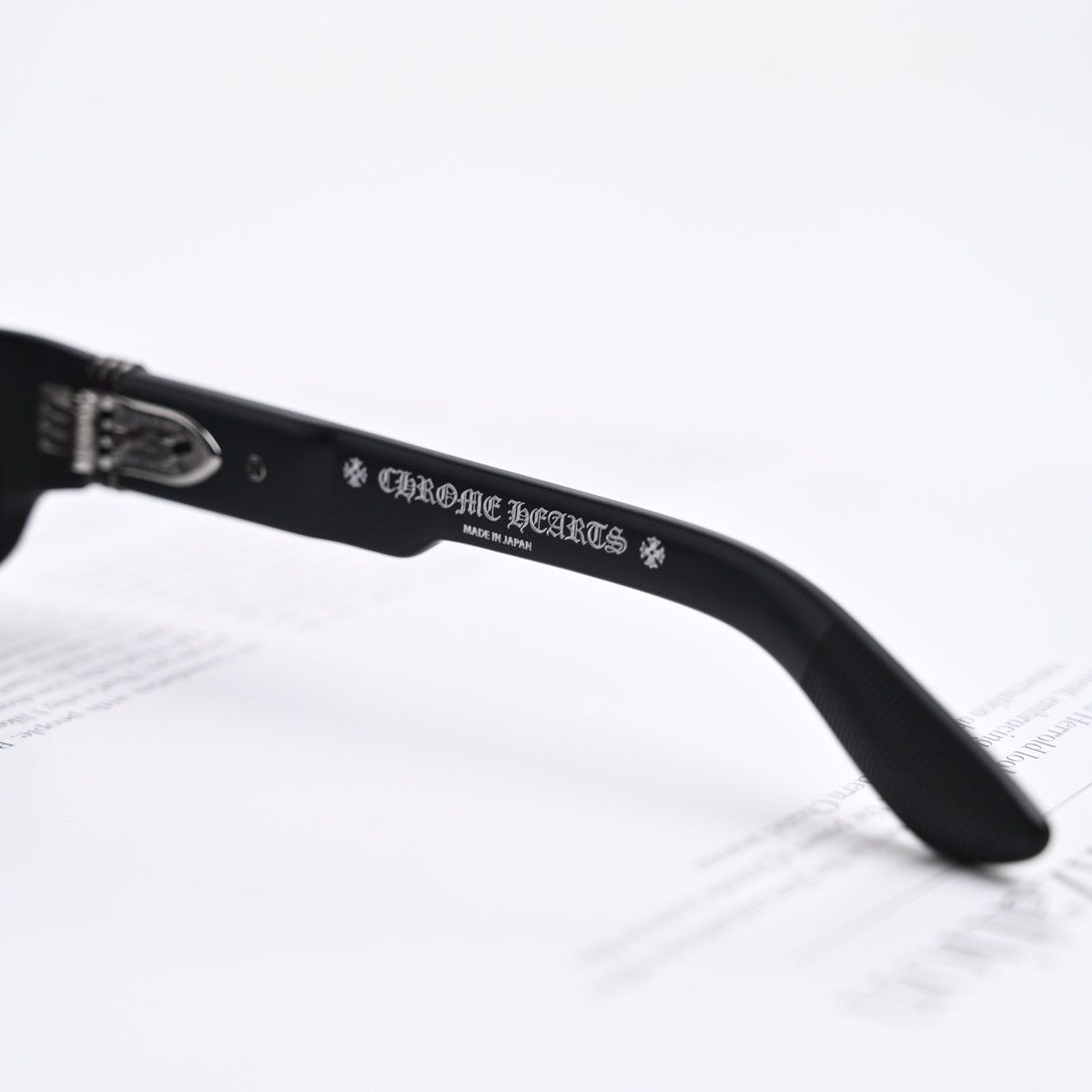 Chrome Hearts CHROME HEARTS T.HUTCH MATTE BLACK SUNGLASSES Size ONE SIZE - 4 Thumbnail