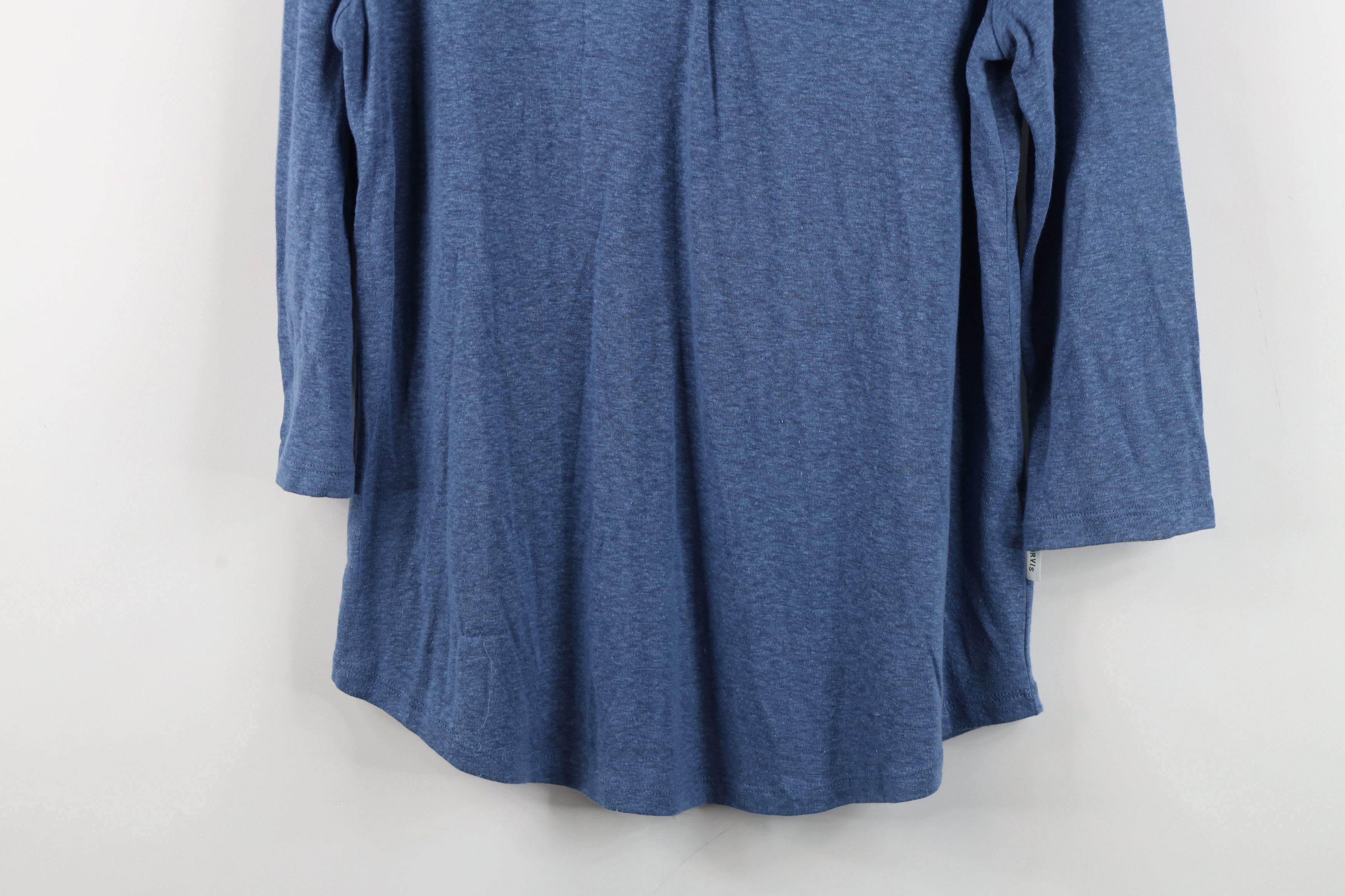 Orvis New Orvis Blend Knit 3/4 Sleeve V-Neck T-Shirt Heather Blue Size M / US 6-8 / IT 42-44 - 3 Thumbnail