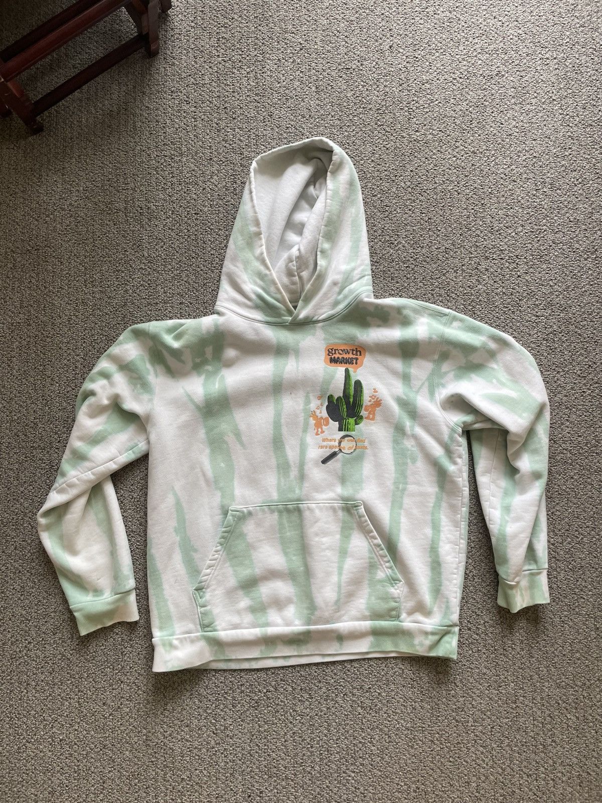 Market Market Growth Tie Dye Hoodie 'Green Stripe Tie Dye' Size US XL / EU 56 / 4 - 1 Thumbnail