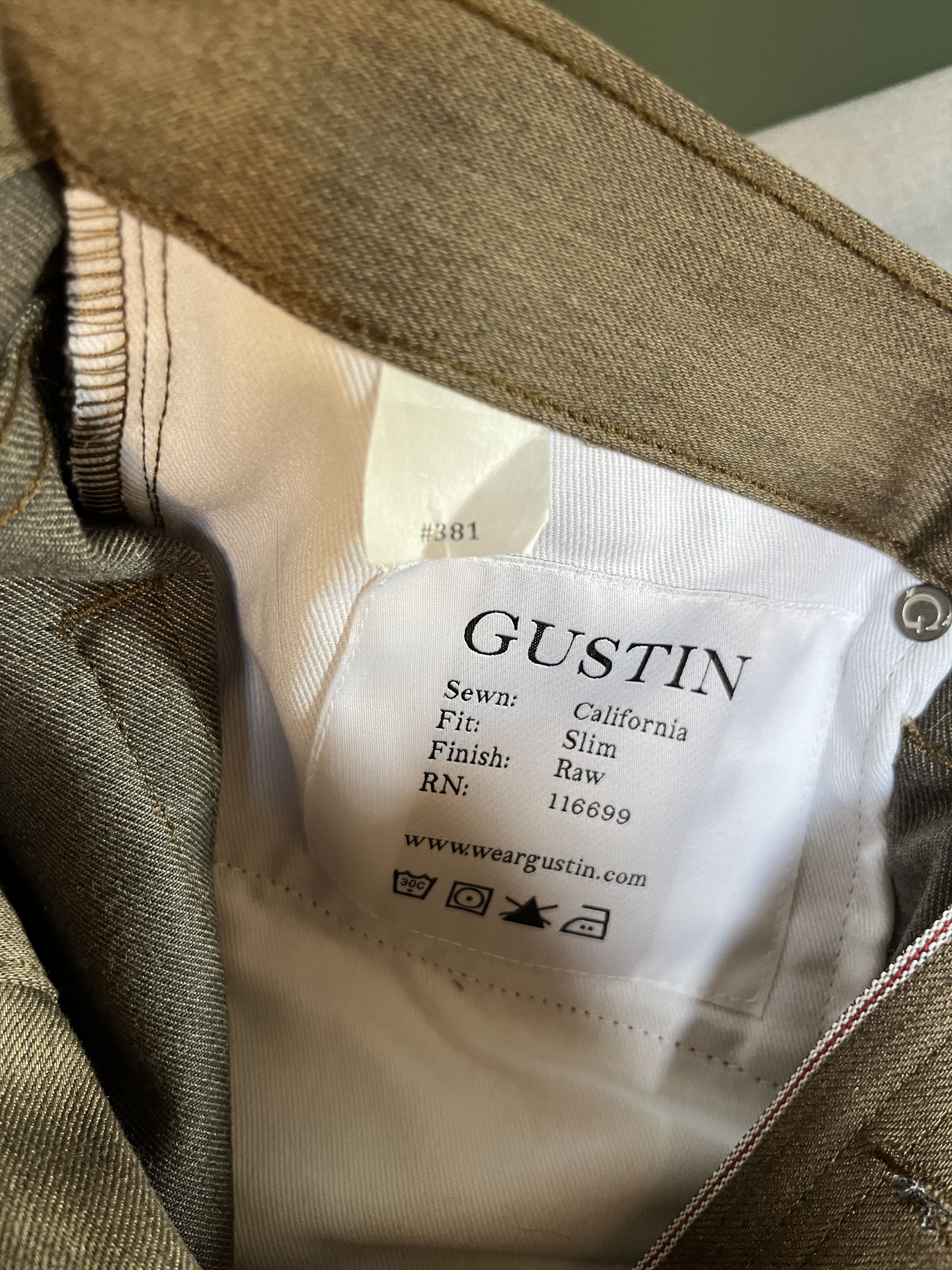 Gustin #381 Brown x Black Stretch Size US 33 - 3 Thumbnail