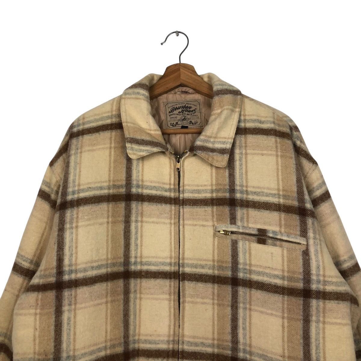 Japanese Brand 📌Vintage Chore Zipper Jacket Buckle Bourbon House Tartan Size US M / EU 48-50 / 2 - 4 Thumbnail