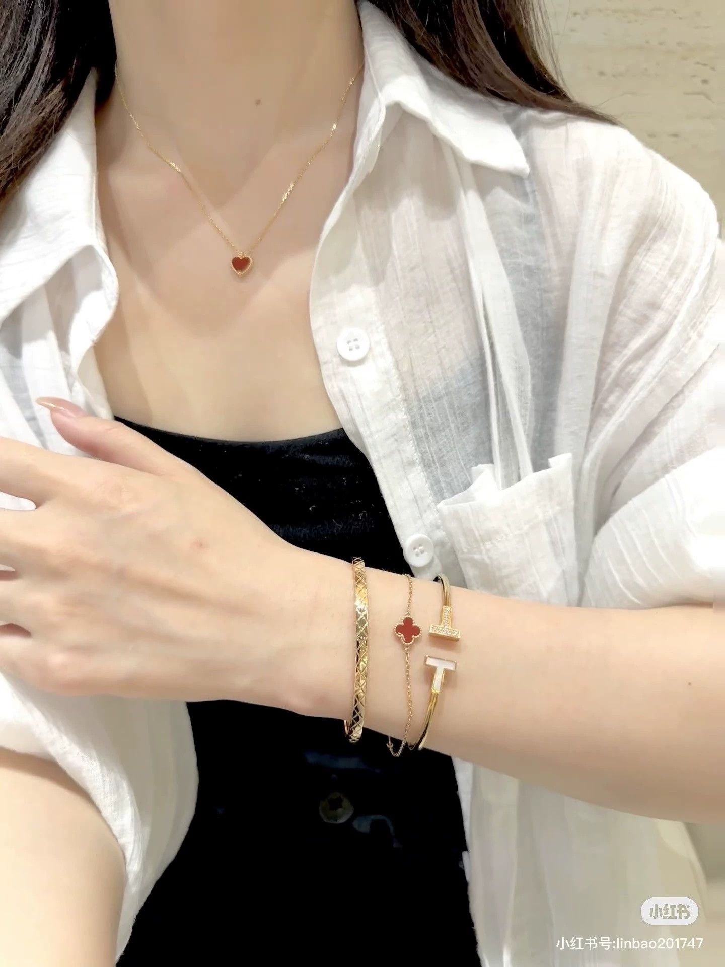 Van Cleef & Arpels VCA Ruby Single Flower Bracelet 2023 w/ Box Size ONE SIZE - 6 Thumbnail