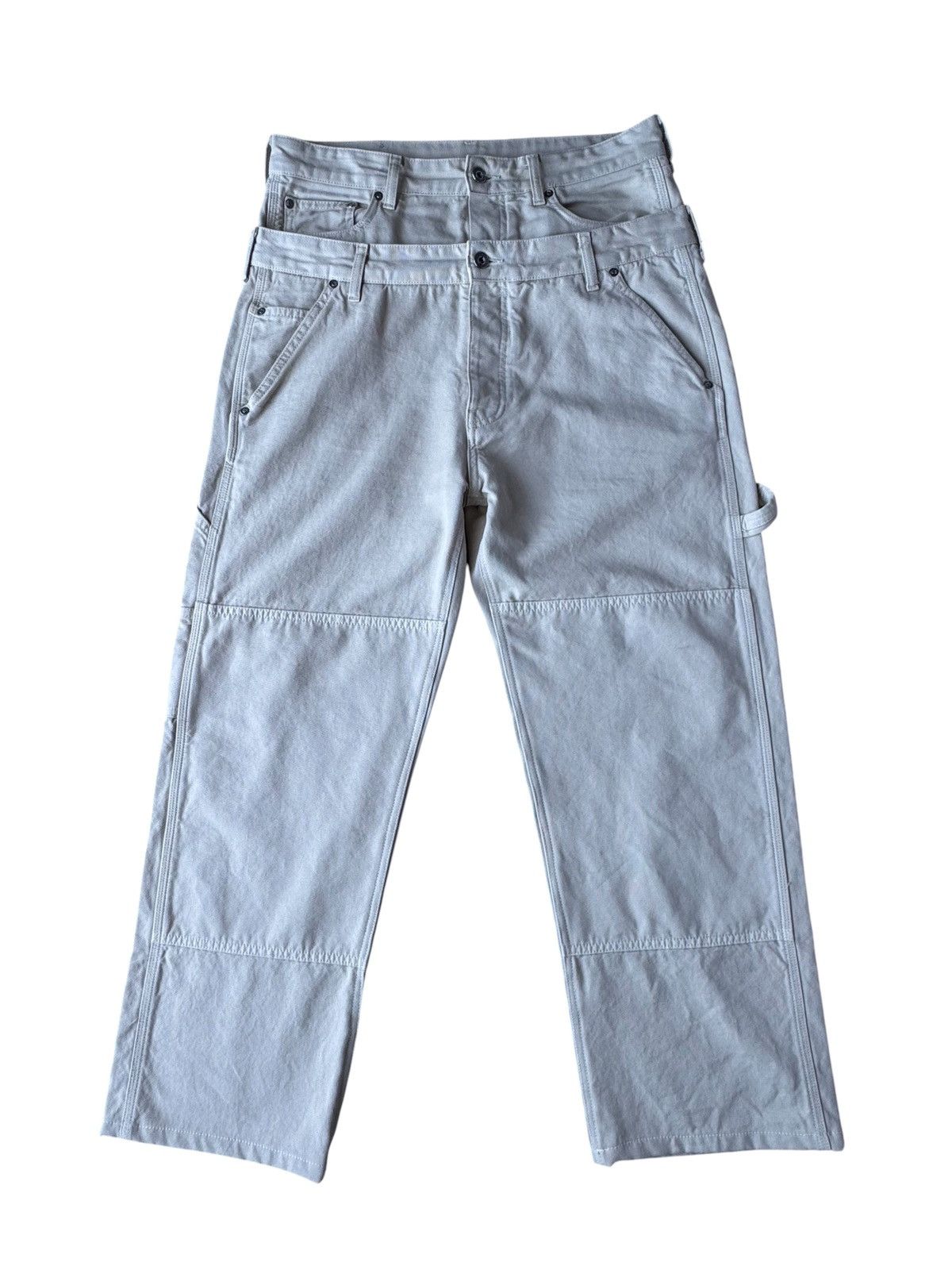 Off-White Off White Double Waist Beige Carpenter Runway Pants Size US 34 / EU 50 - 1 Thumbnail