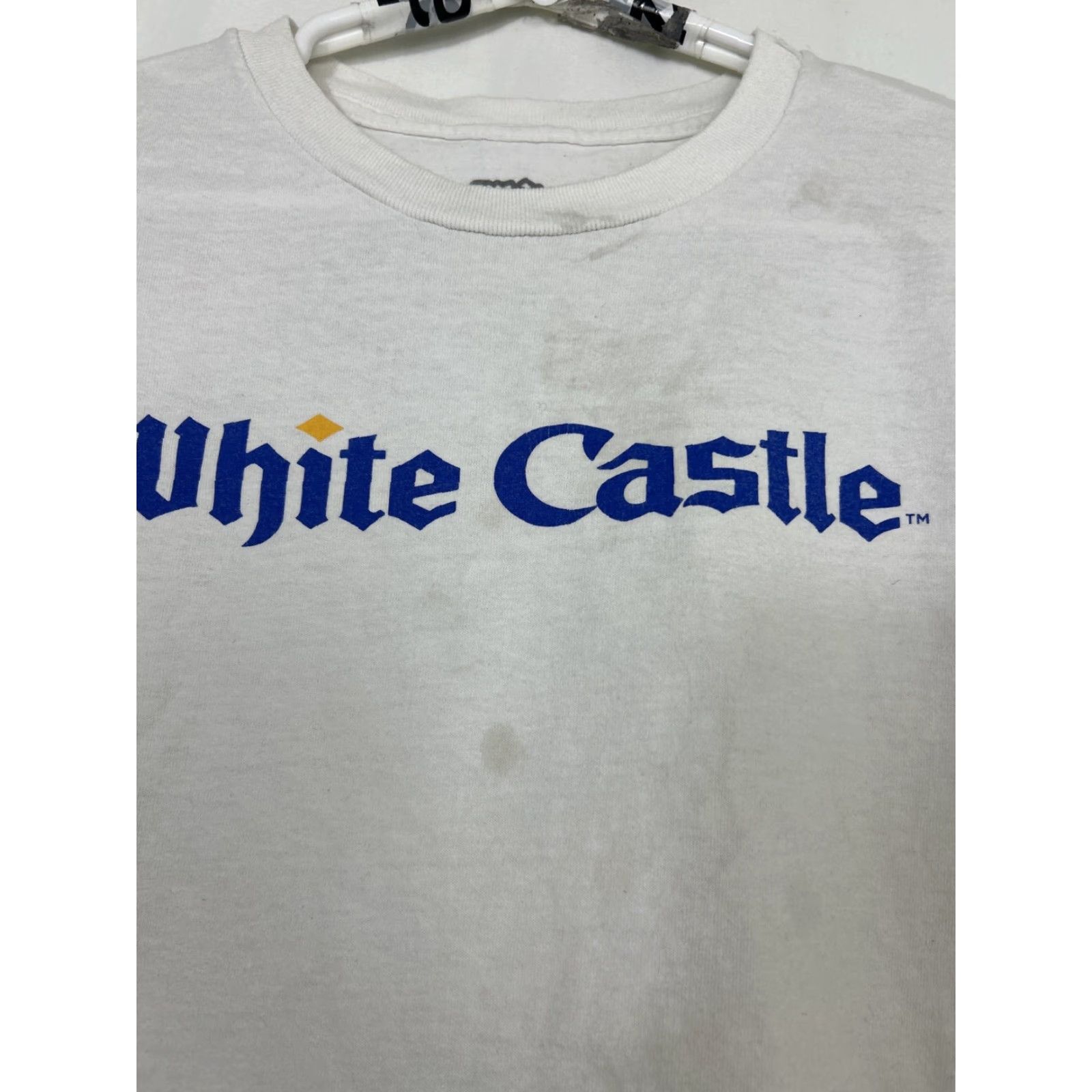 DGK DGK White Castle T-Shirt Mens Large White Graphic Short Sleeve Crew Neck Stains Size US L / EU 52-54 / 3 - 4 Thumbnail