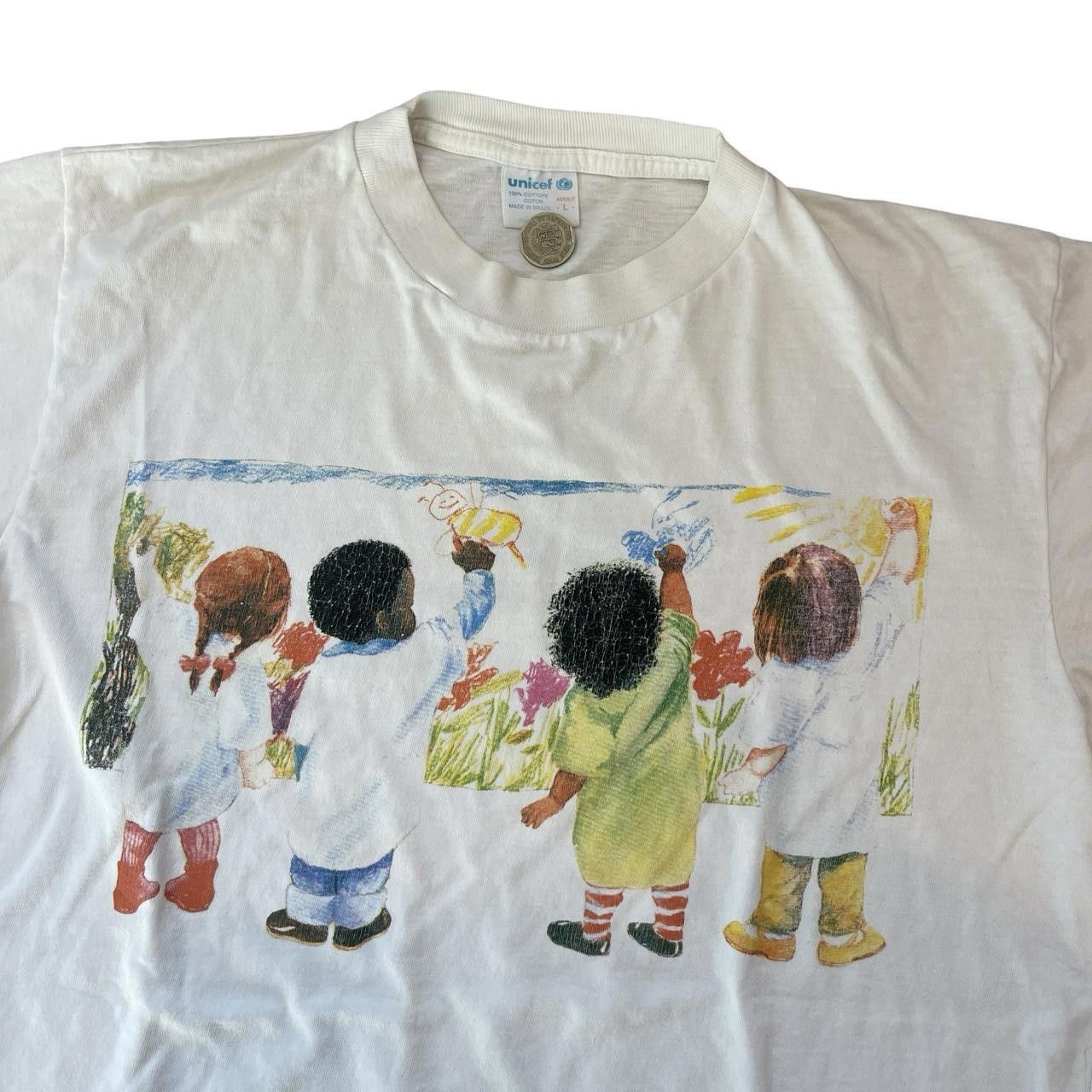 Designer 1990s Unicef Children Artwork Tee Size US L / EU 52-54 / 3 - 2 Thumbnail