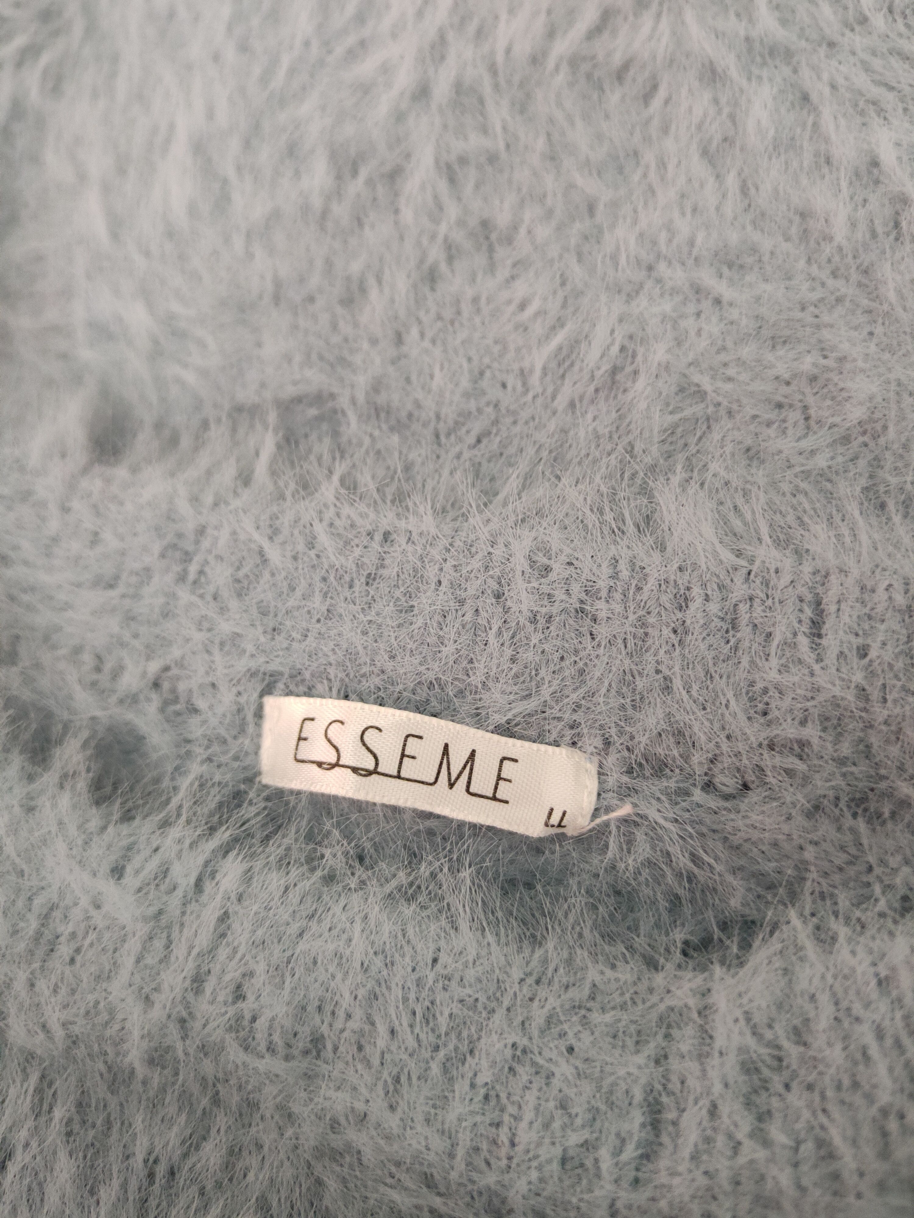 Homespun Knitwear Esseme Blue Shag Shaggy Fur Mohair Knitwear #S1969 Size L / US 10 / IT 46 - 12 Thumbnail