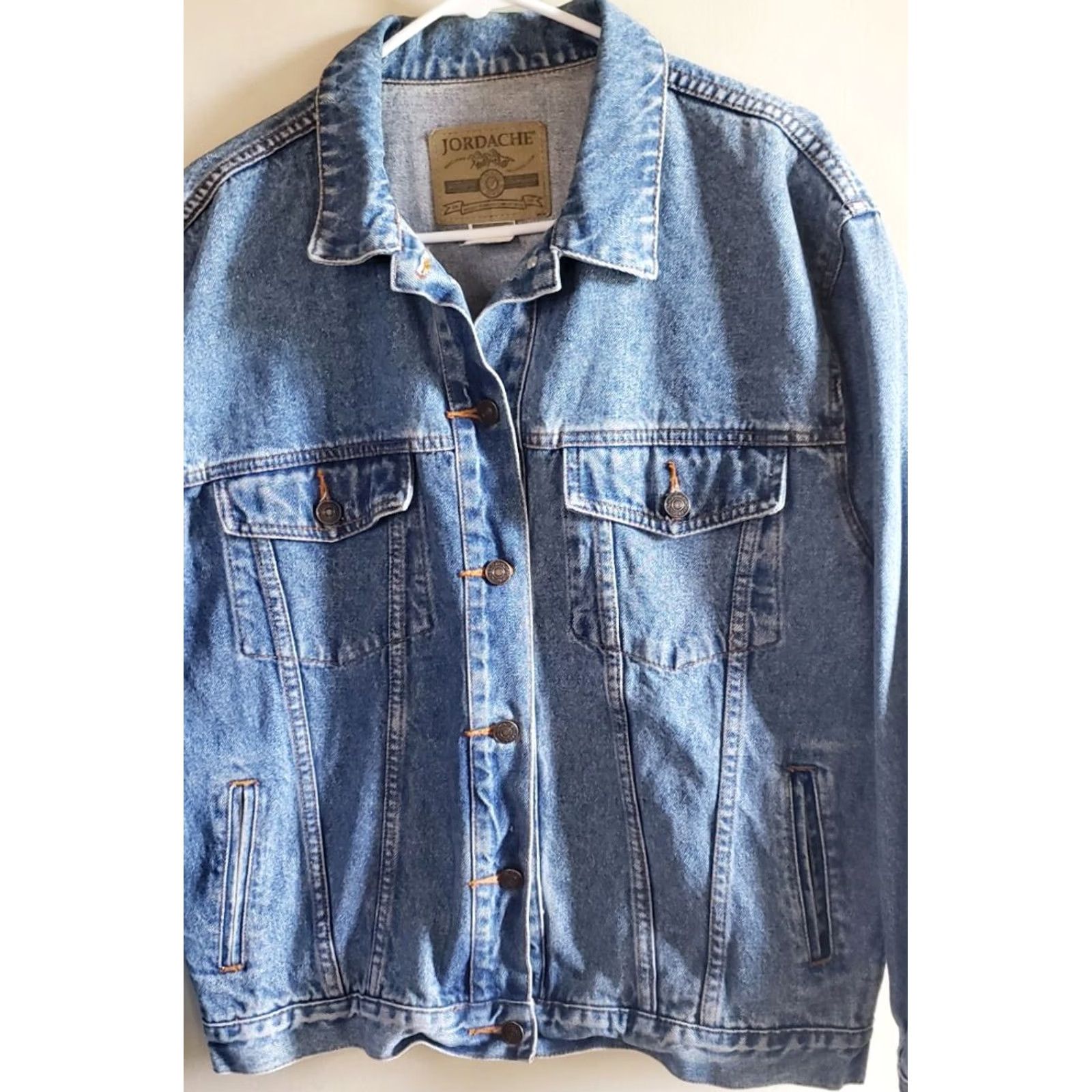 Jordache VINTAGE Jordache Denim Jean Jacket Trucker Women's Large Blue 90s Size 36" / US 14 / IT 50 - 2 Thumbnail