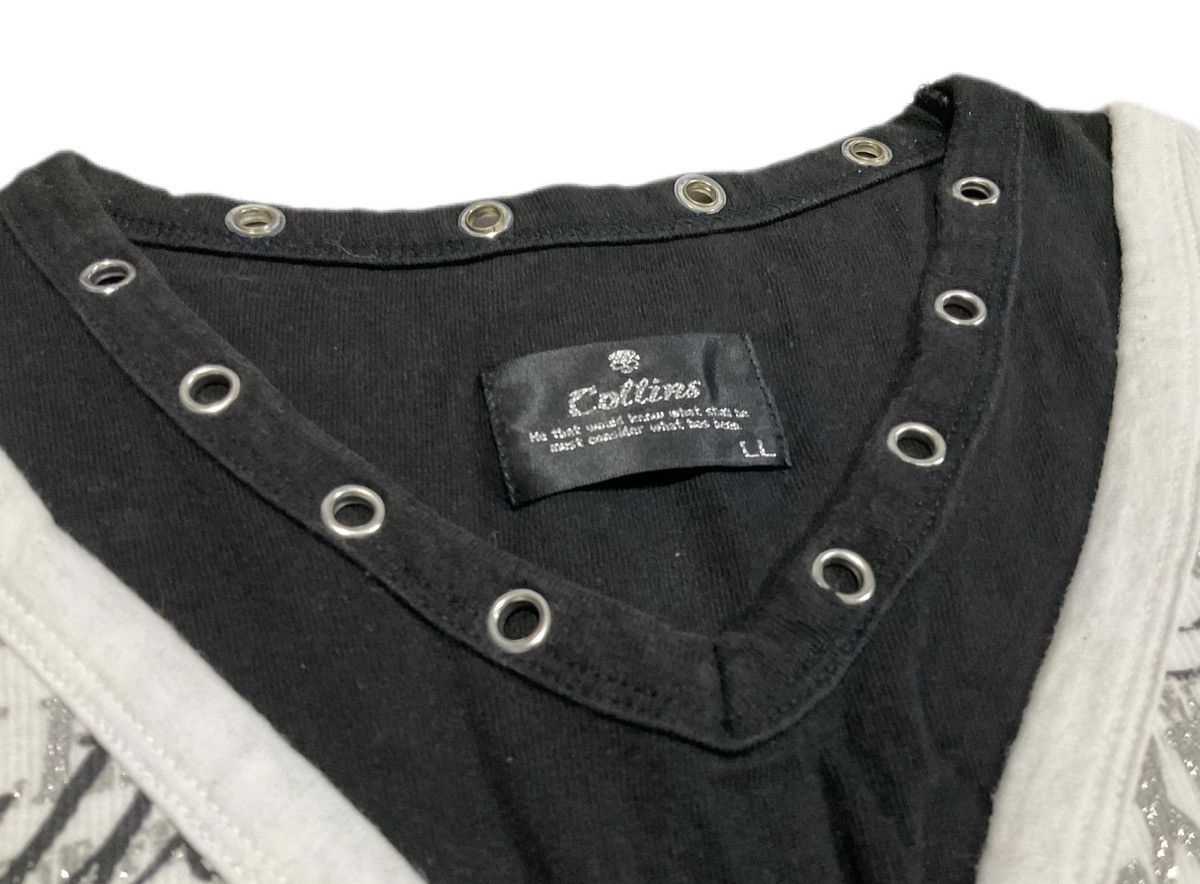 If Six Was Nine 🔥Sick Y2K Collins Laces Up Poem Shirt Cross Skull Size US L / EU 52-54 / 3 - 5 Thumbnail