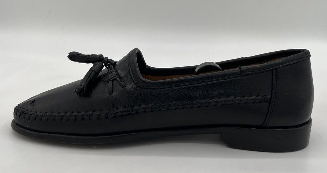 Zelli Zelli Men's Black Leather Tassel Loafer Dress Shoes Size 8M Size US 8 / EU 41 - 7 Thumbnail