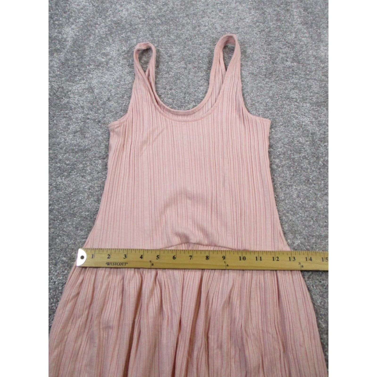 Everlane VINTAGE Everlane Dress Women Small Sleeveless Pink Knit Midi Blouson Casual Size S / US 4 / IT 40 - 7 Thumbnail