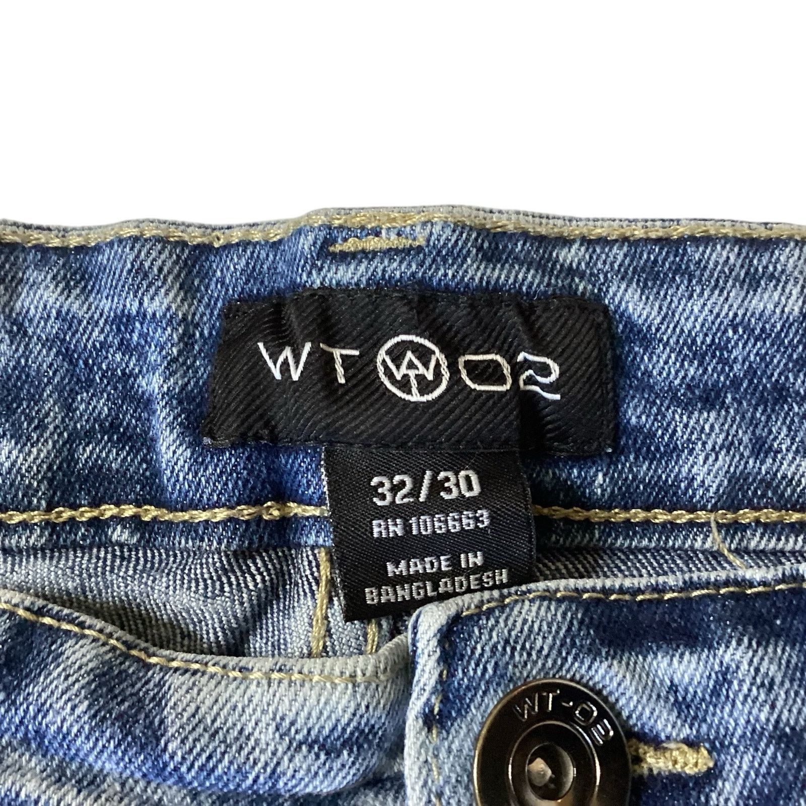 WT02 WT02 Distressed Moto Jeans Size US 32 / EU 48 - 3 Thumbnail