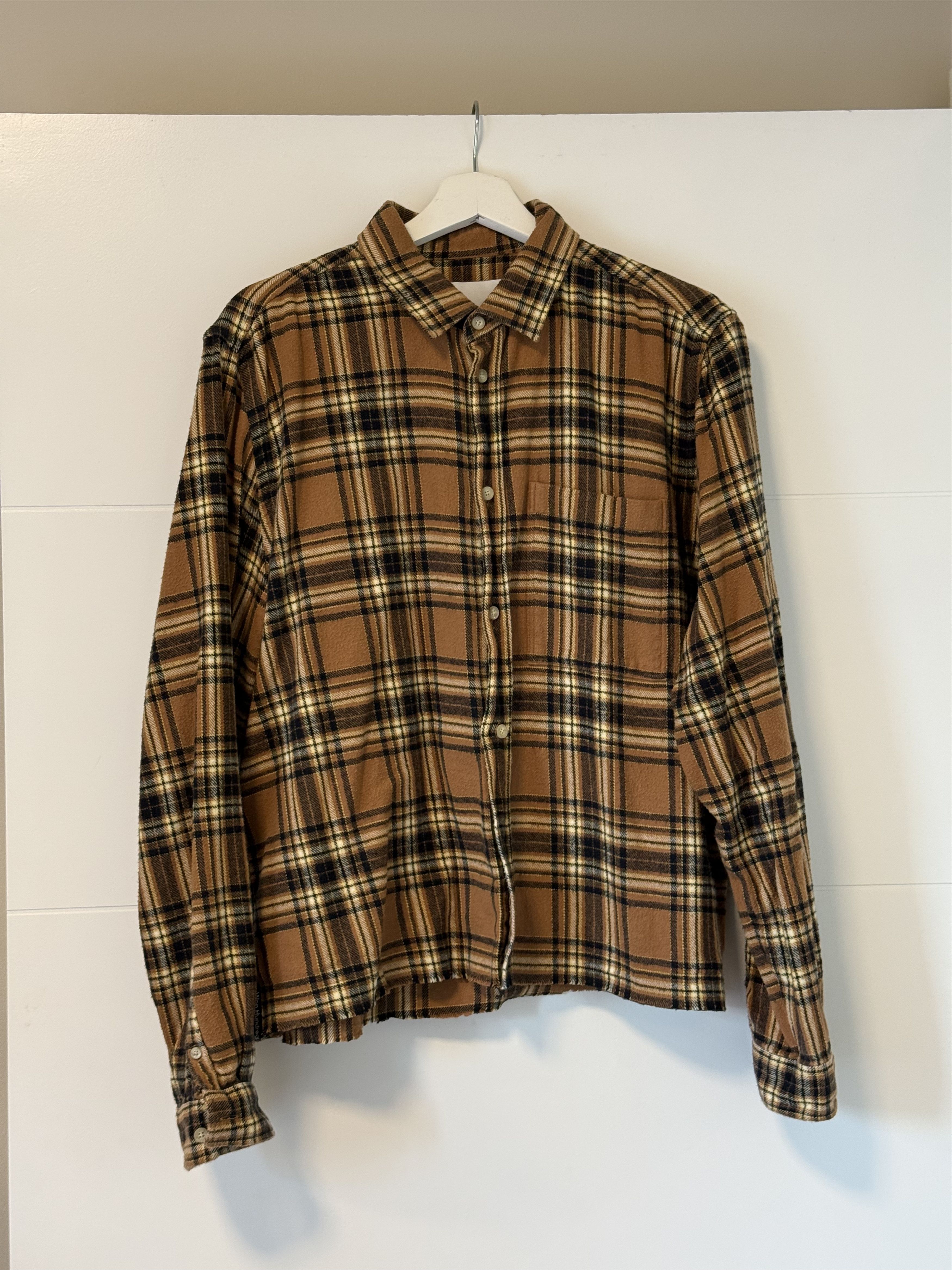 Won Hundred Tan Check Rex Shirt Size US XL / EU 56 / 4 - 1 Thumbnail