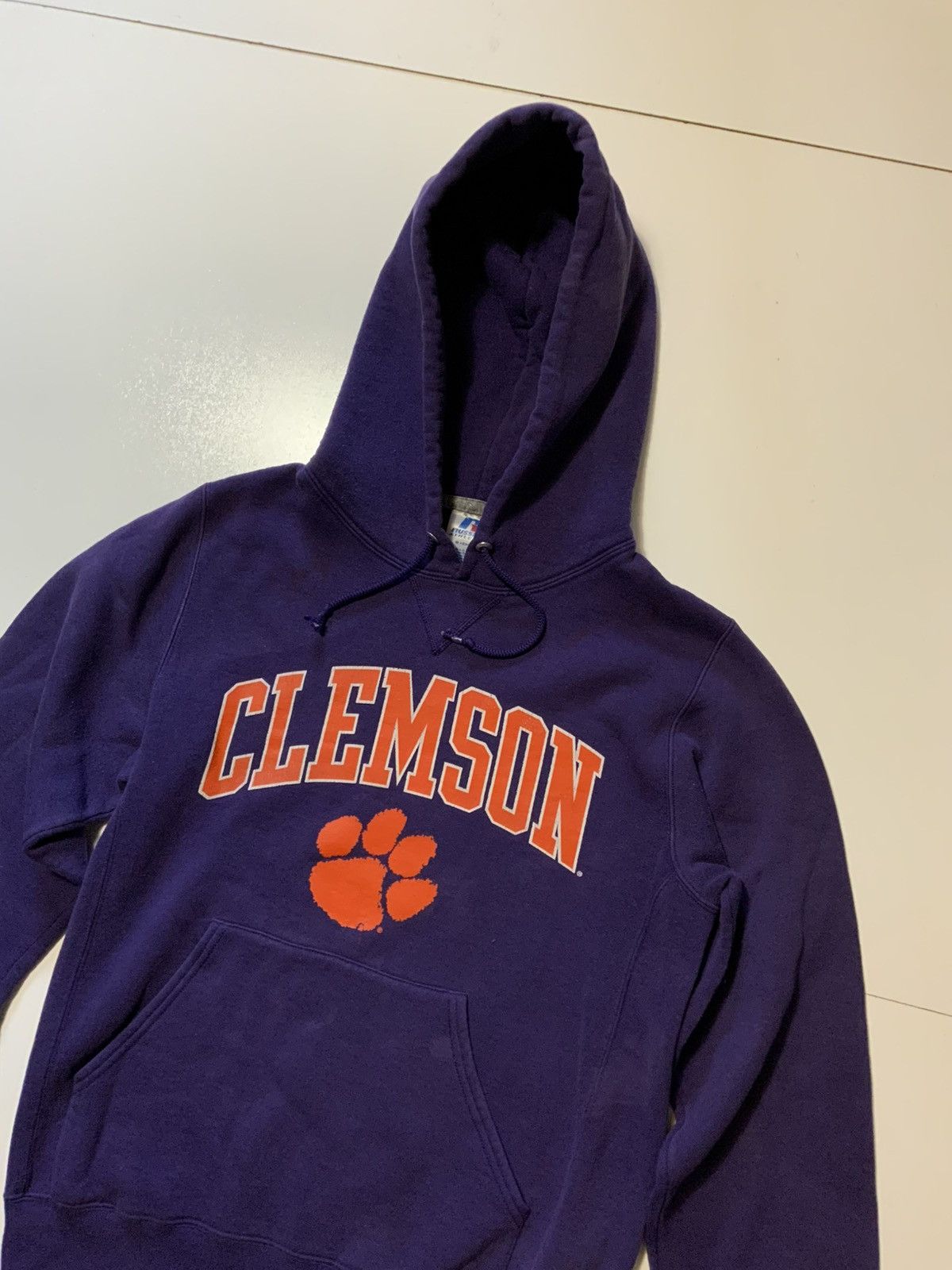 Russell Athletic × Vintage Russell Athletic Clemson University Tigers Pullover Hoodie Size US S / EU 44-46 / 1 - 3 Thumbnail