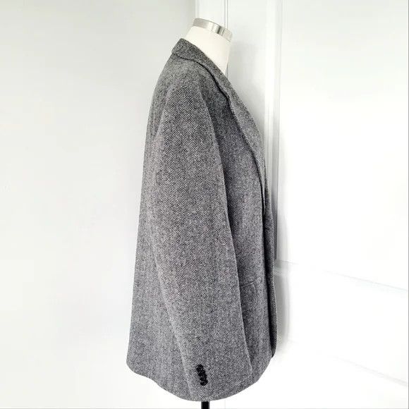Lands' End Tweed Wool Single-Breasted Blazer Fall Office Travel Winter Size 40R - 6 Thumbnail