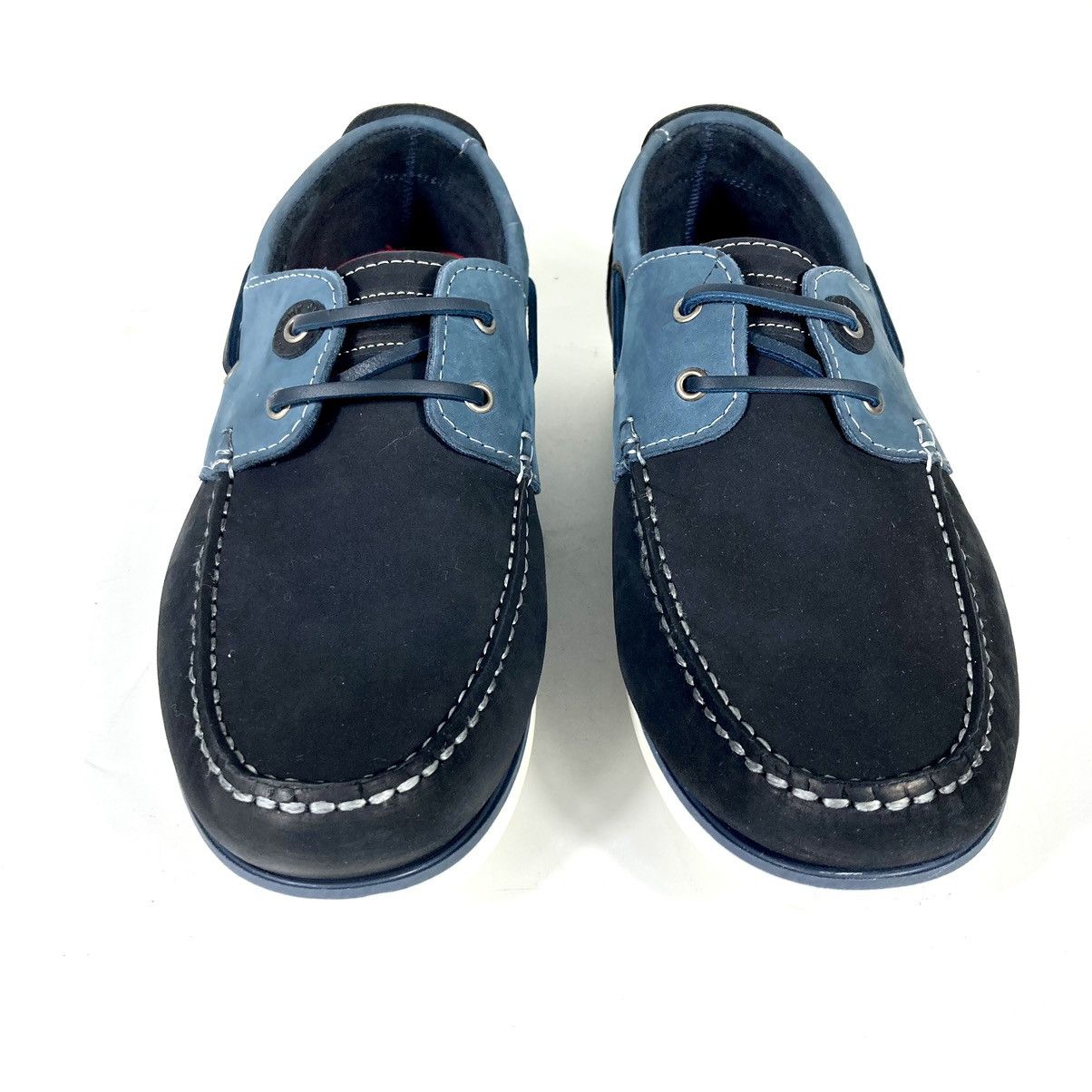 Barbour Barbour Mens Leather & Suede Wake Boat Shoes Washed Blue 12 Size US 12 / EU 45 - 10 Thumbnail