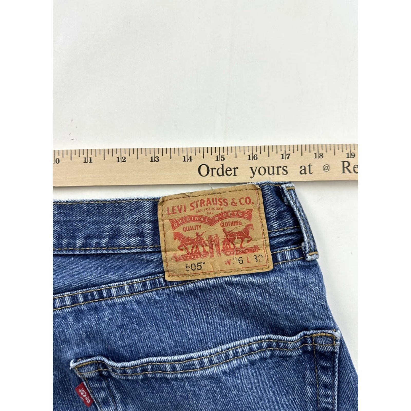 Vintage Levis 505 Jeans Men’s Size 34x29 Blue Regular Straight Zip 34 Inseam Men Size US 34 / EU 50 - 6 Thumbnail
