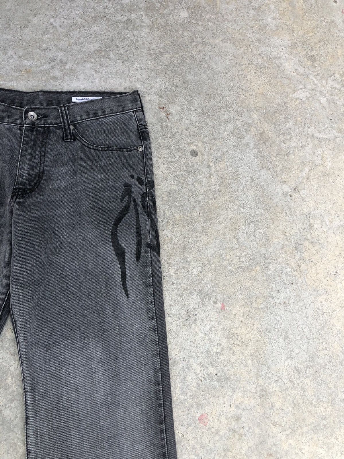 semanticdesign Japanese Semantic Design Flared Jeans Distressed Jeans Size US 31 - 5 Thumbnail