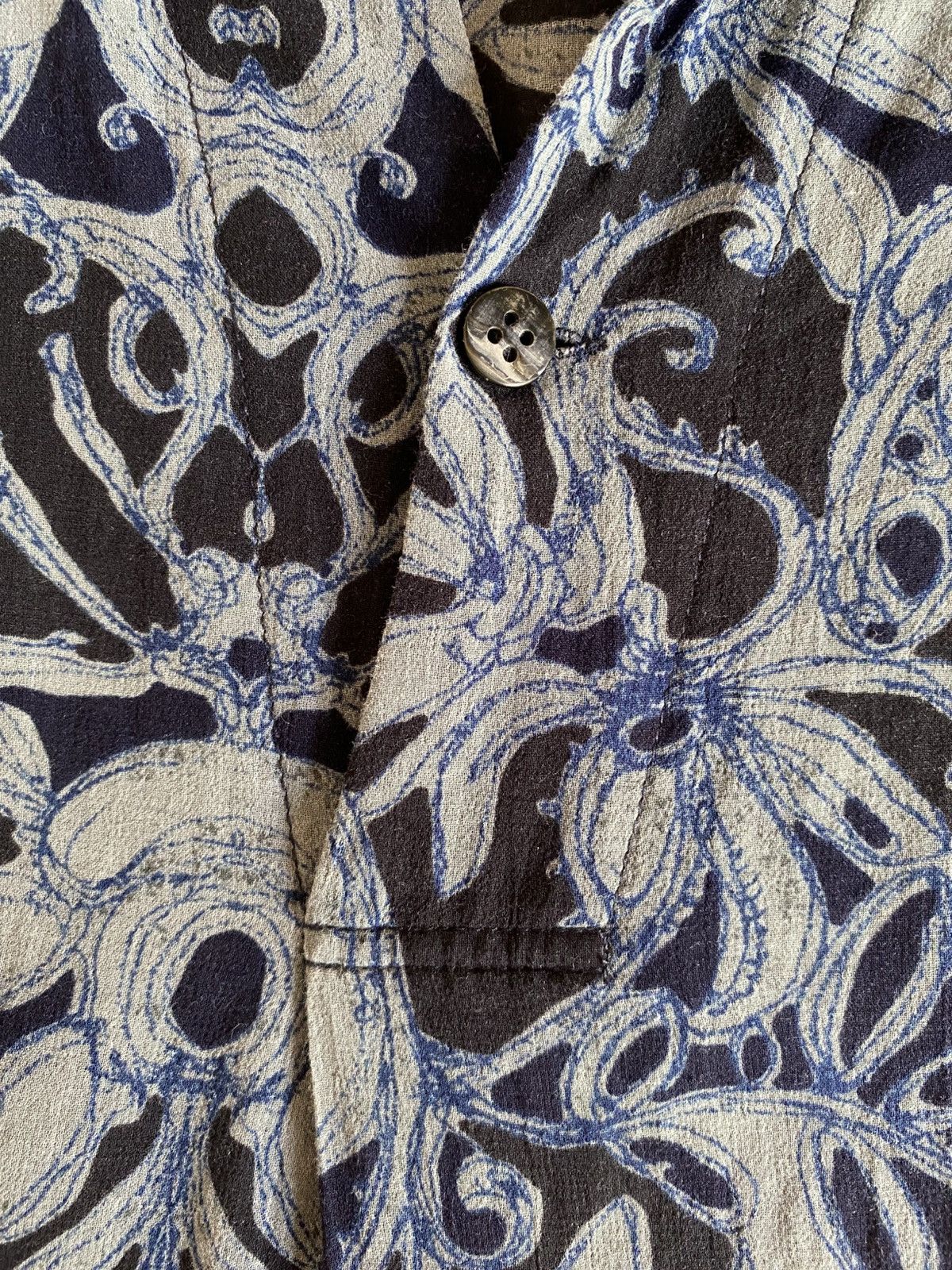 Issey Miyake Plantation Sheer Black Floral Tunic Top Size M / US 6-8 / IT 42-44 - 7 Thumbnail
