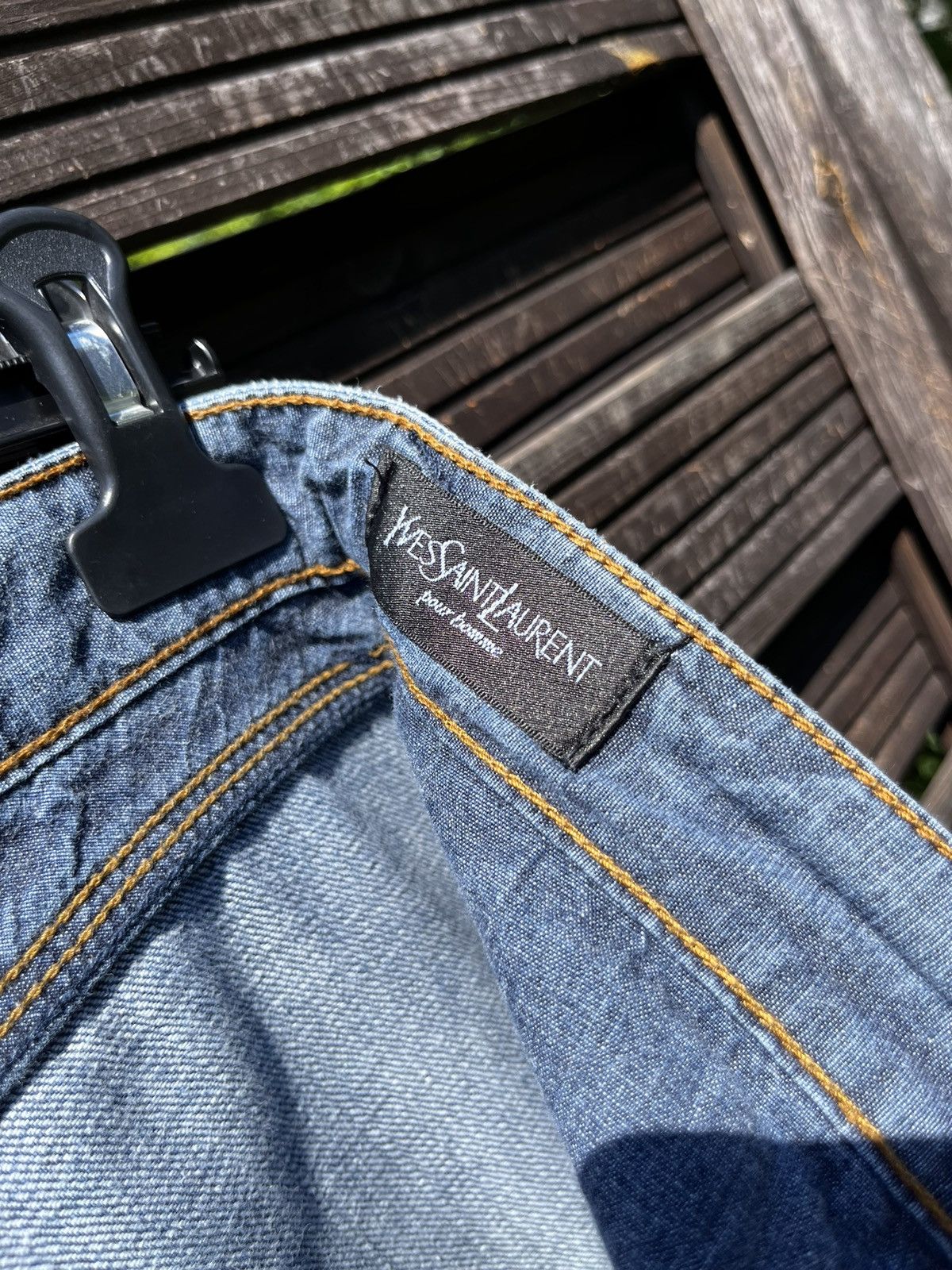 Yves Saint Laurent 🔴 YSL YVES SAINT LAURENT LUXURY DENIM Y2K STREETWEAR JEANS Size US 32 / EU 48 - 12 Thumbnail