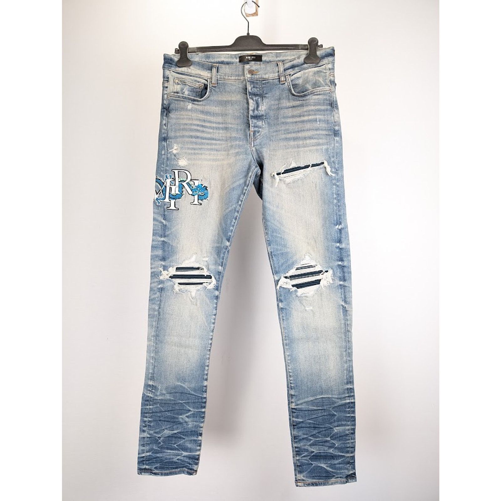 Amiri o1rshd1 Dragon MX1 Jeans in Vintage Indigo Size US 34 / EU 50 - 1 Thumbnail