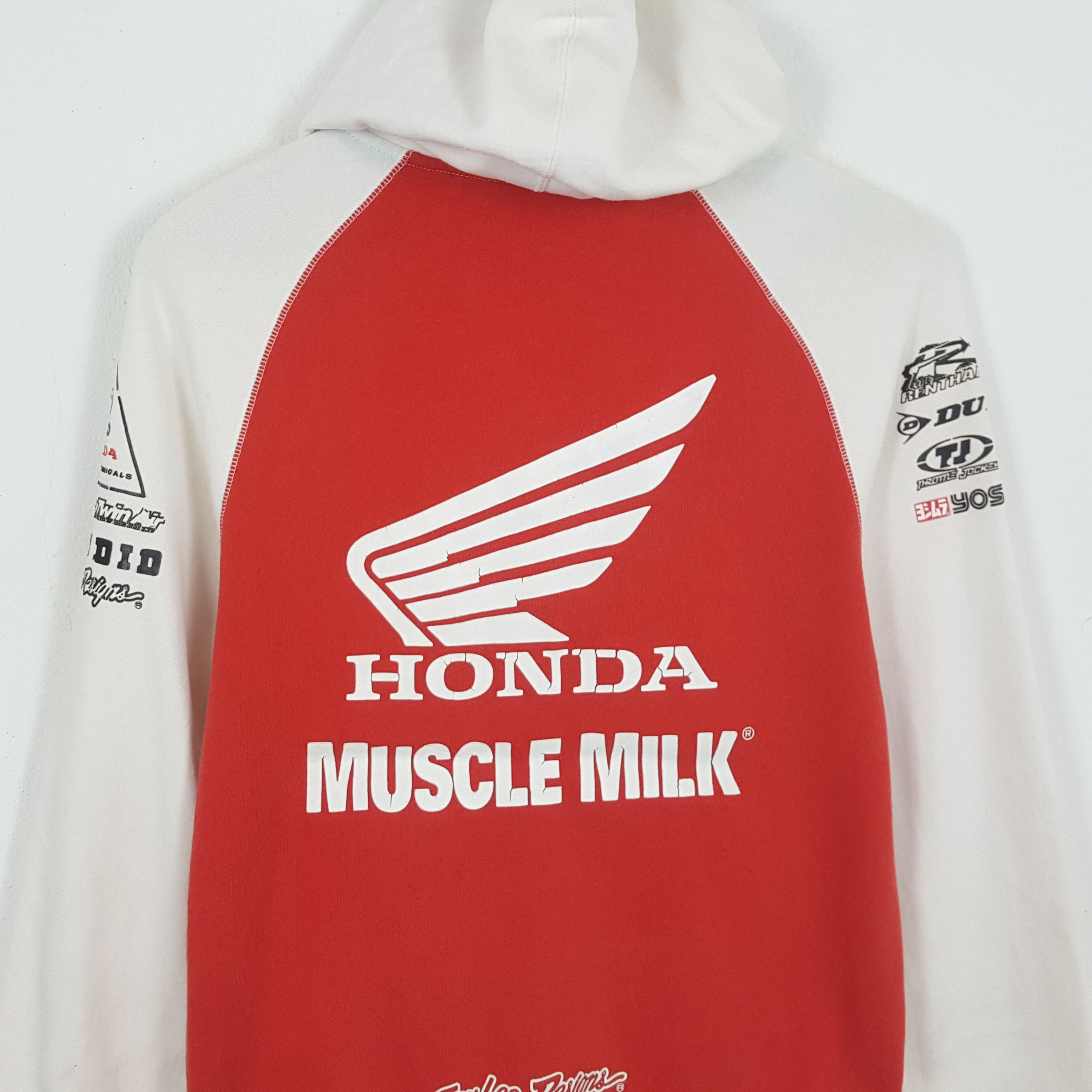 Honda × Vintage HRC HONDA Racing MUSCLE MILK Japanese Brand Zipper Hoodies Size US M / EU 48-50 / 2 - 2 Thumbnail