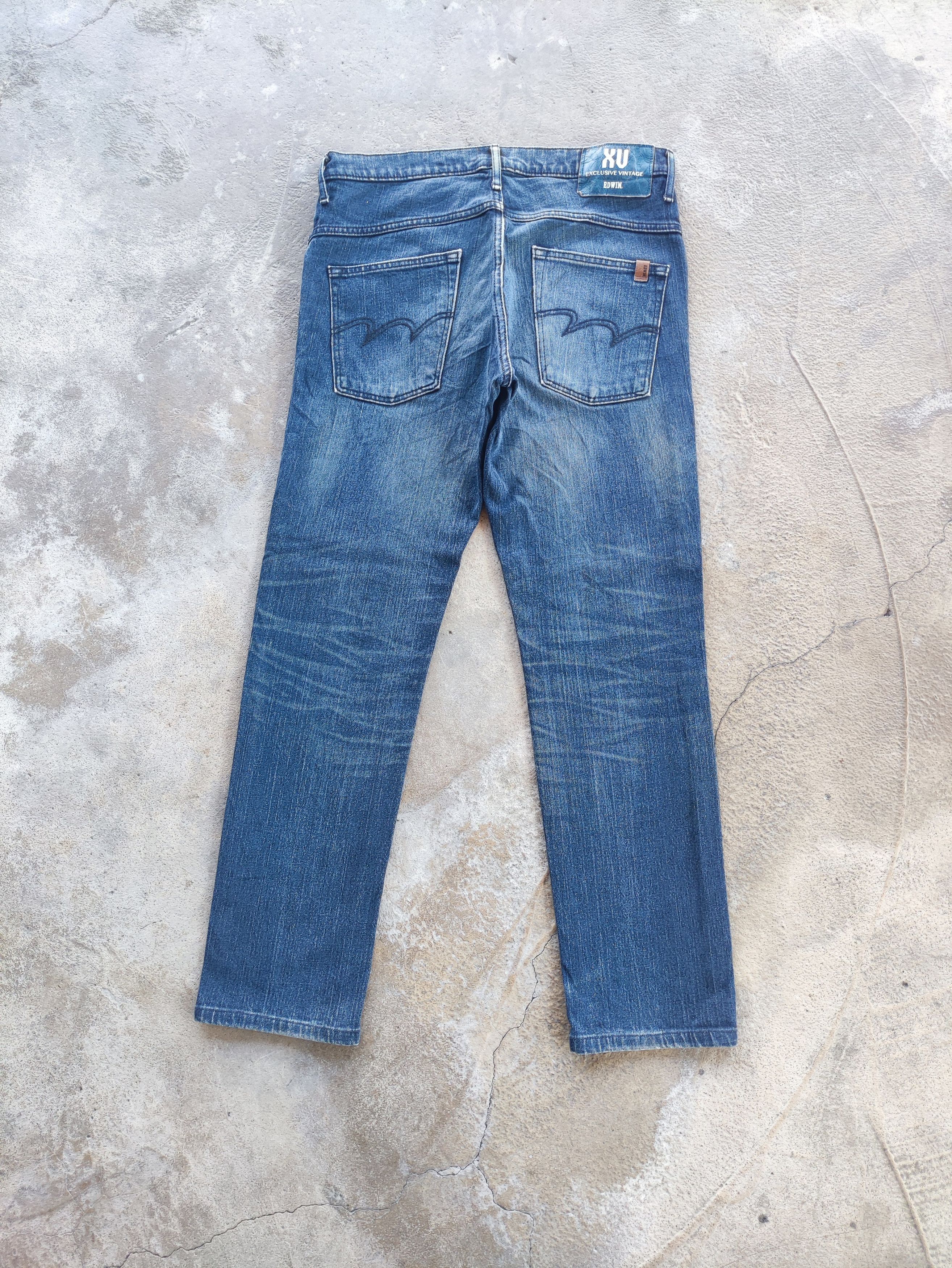 Edwin × Jean × Vintage Vintage Edwin StoneWash Distressed Faded Denim Pants Jeans Size US 32 / EU 48 - 10 Thumbnail