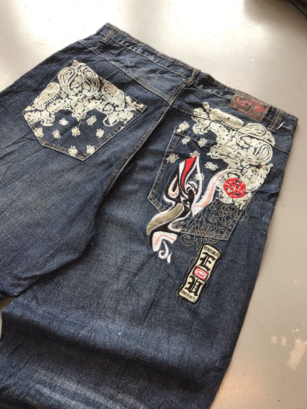 Ecko Unltd. × Vintage Vintage Ecko UNLTD kimonos 👘 women embroidered denim Size US 42 / EU 58 - 10 Thumbnail