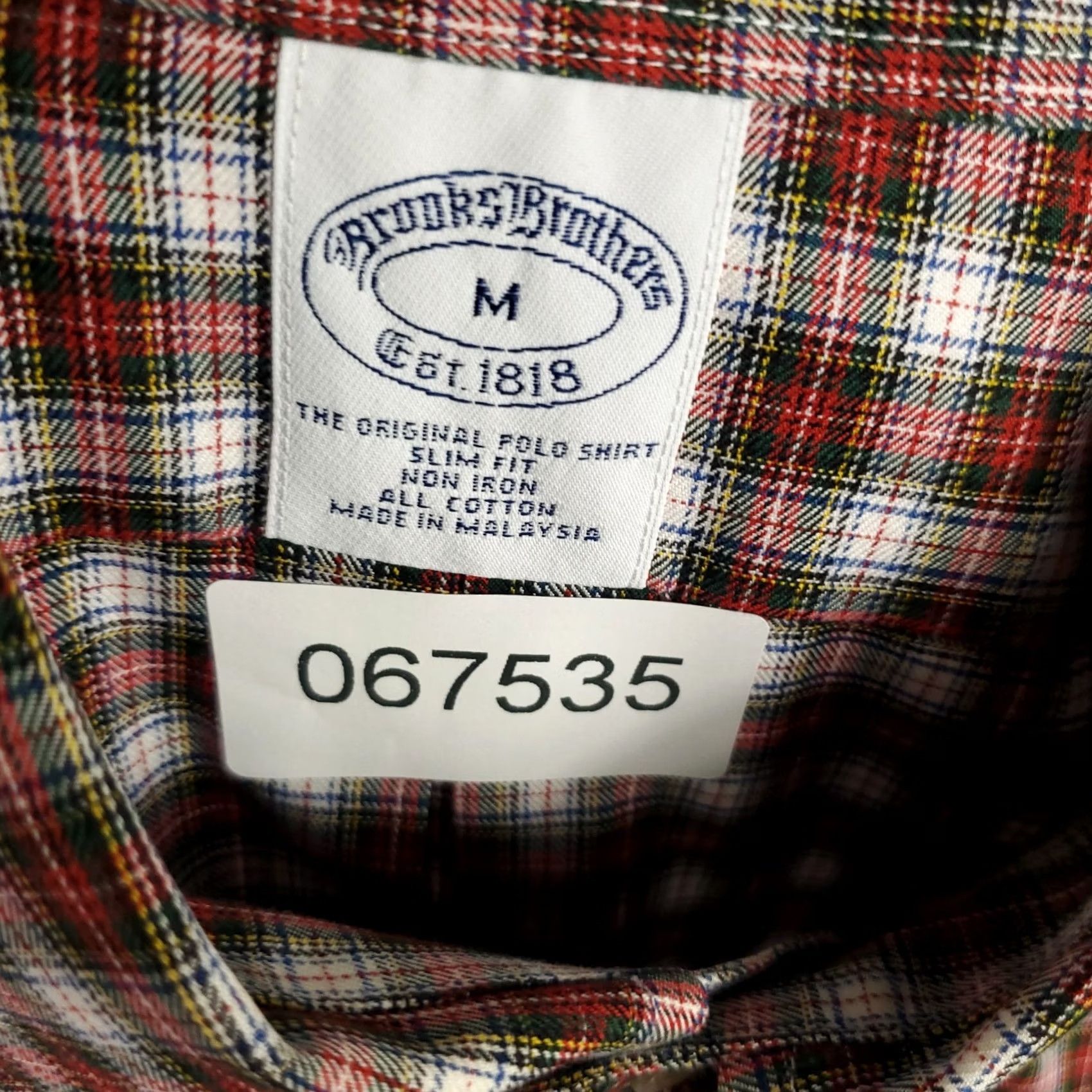 Brooks Brothers Brooks Brothers Shirt Mens Medium Red Plaid Slim Fit Button Up Long Sleeve Size US M / EU 48-50 / 2 - 8 Thumbnail