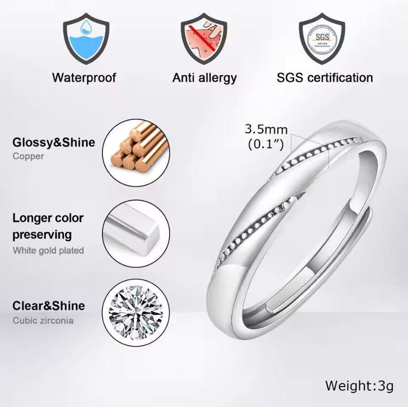 Other 3.5mm Wedding Ring Size ONE SIZE - 2 Thumbnail