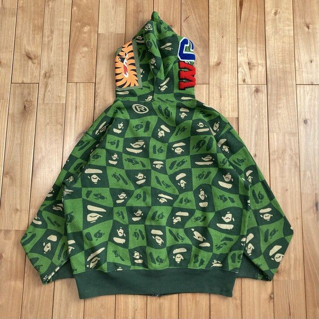 Bape BAPE FACE Logo Distortion Shark Full Zip Hoodie APE Size US S / EU 44-46 / 1 - 2 Thumbnail