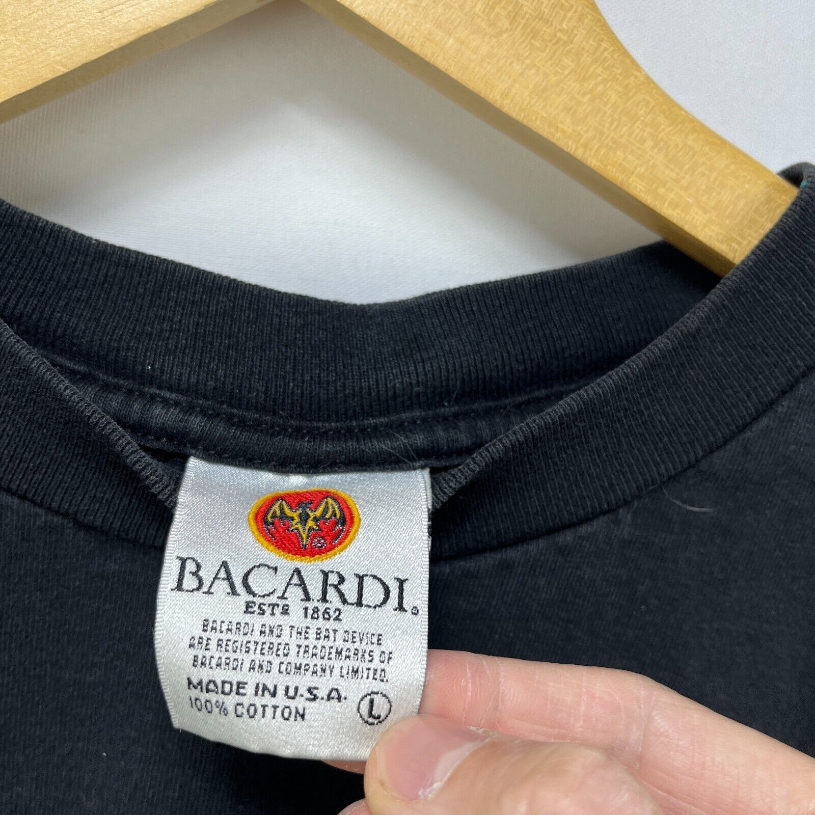 Bacardi × Vintage Vintage 90s Bacardi T-Shirt Made in USA Large Size US L / EU 52-54 / 3 - 4 Thumbnail