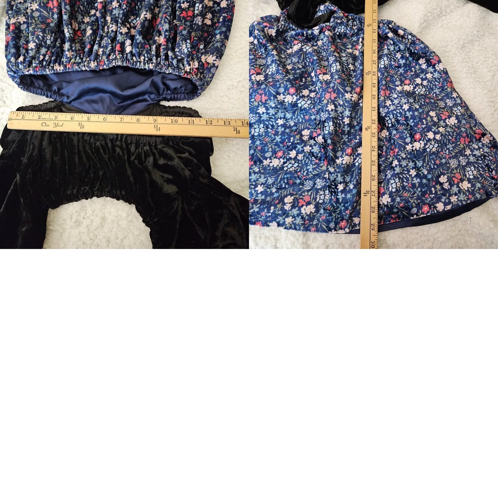 Vintage Tularosa Mini Dress Black Floral Velvet Carmella Size XXS Womens Size XXS / US 00 / IT 34 - 9 Thumbnail
