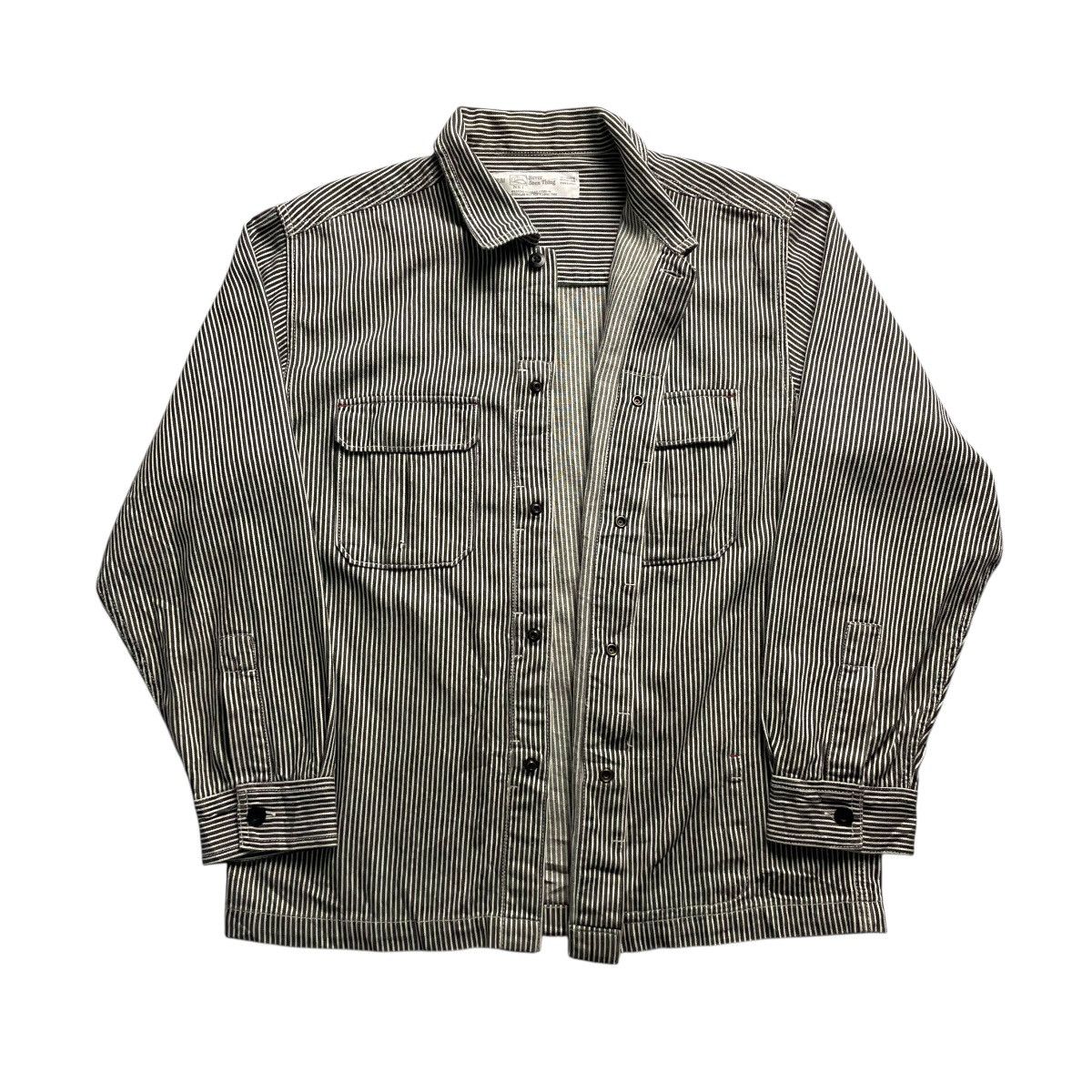 Kapital 🇯🇵 NEVER SEEN THING STRIPES HICKORY JACKET Size US M / EU 48-50 / 2 - 3 Thumbnail