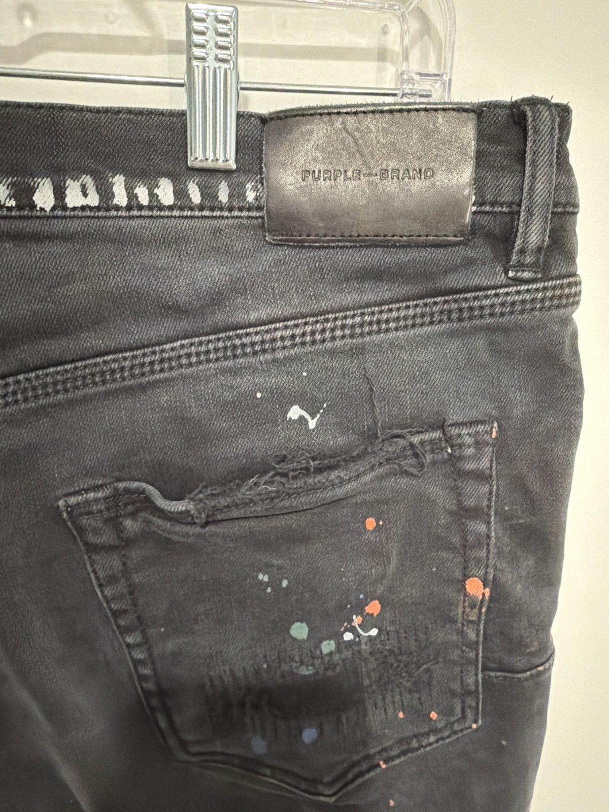 Purple Brand Purple Brand Paint Splatter Jeans – Black – Size 34 Size US 34 / EU 50 - 6 Thumbnail