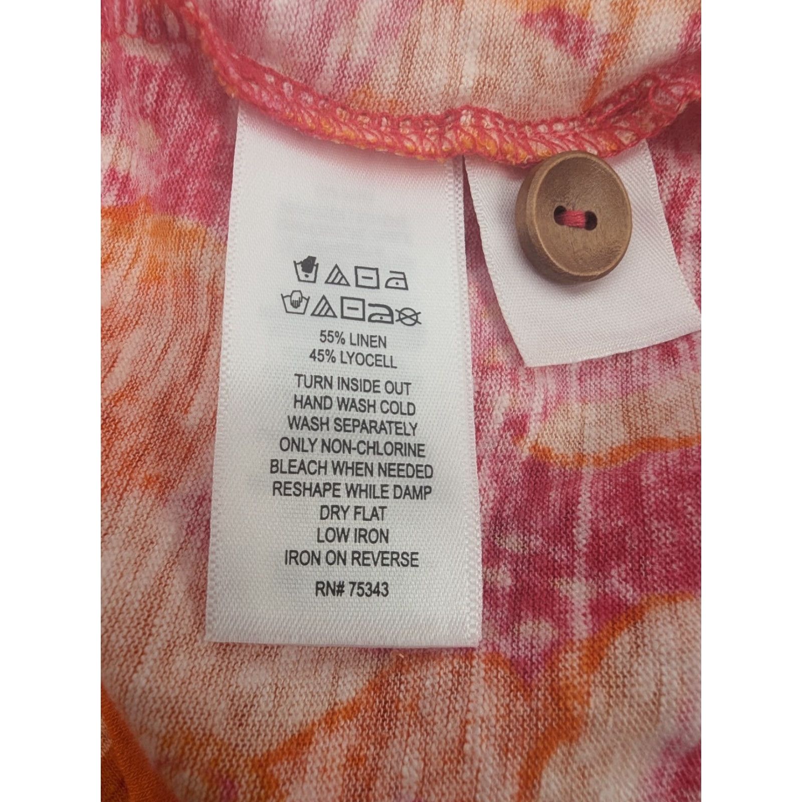 Cynthia Rowley Cynthia Rowley Womens L Boxy Top Orange Pink Scoop Neck Sleeveless Pullover Boho Shirt Size L / US 10 / IT 46 - 7 Thumbnail
