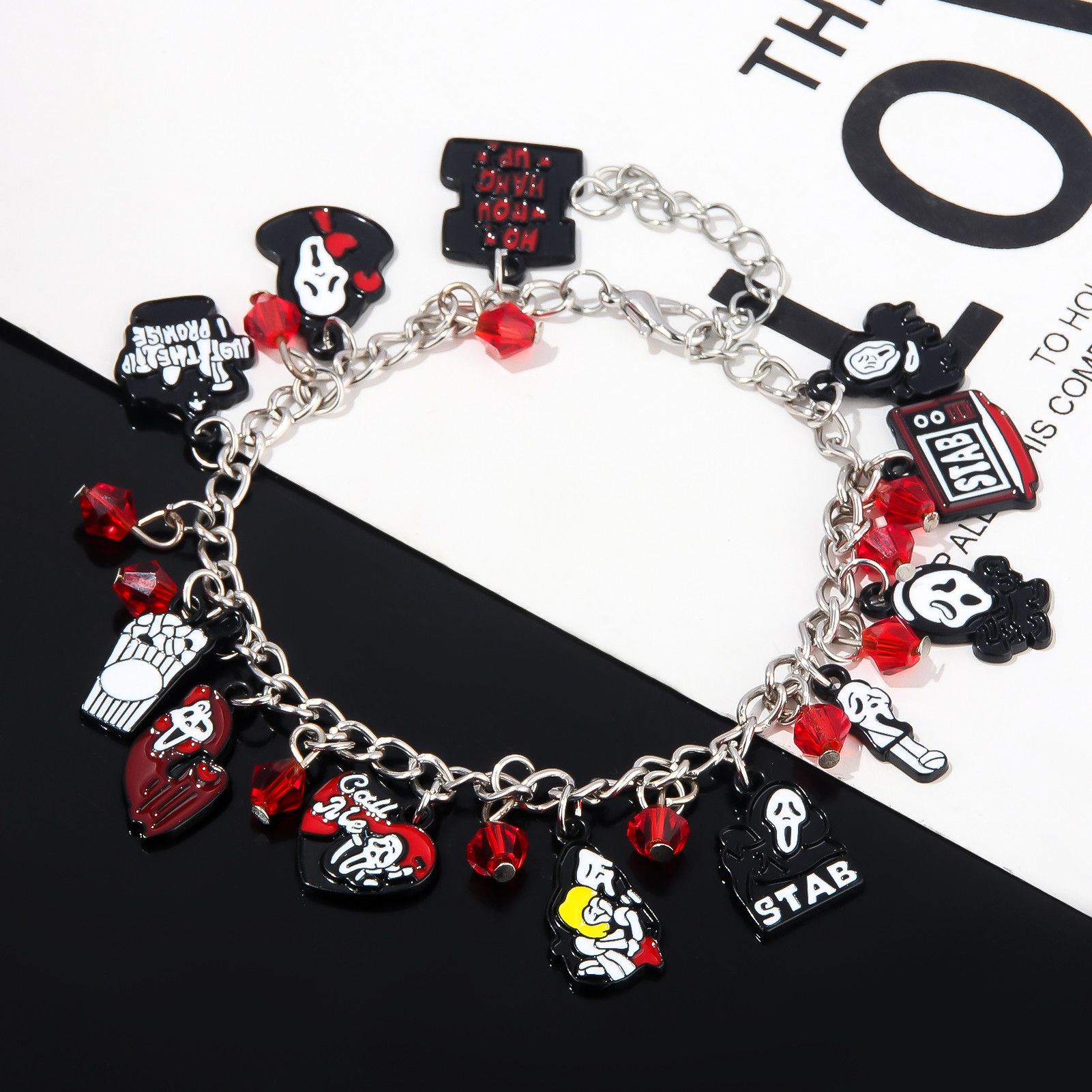 Jewelry Horror Charm Bracelet Skull Head Pendant Size ONE SIZE - 2 Thumbnail