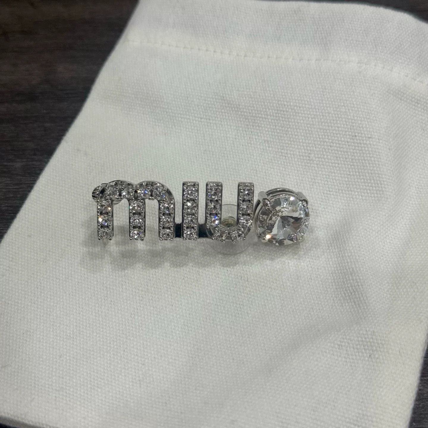 Miu Miu MiuMiu Asymmetric Women's Silver Earrings Size ONE SIZE - 1 Preview