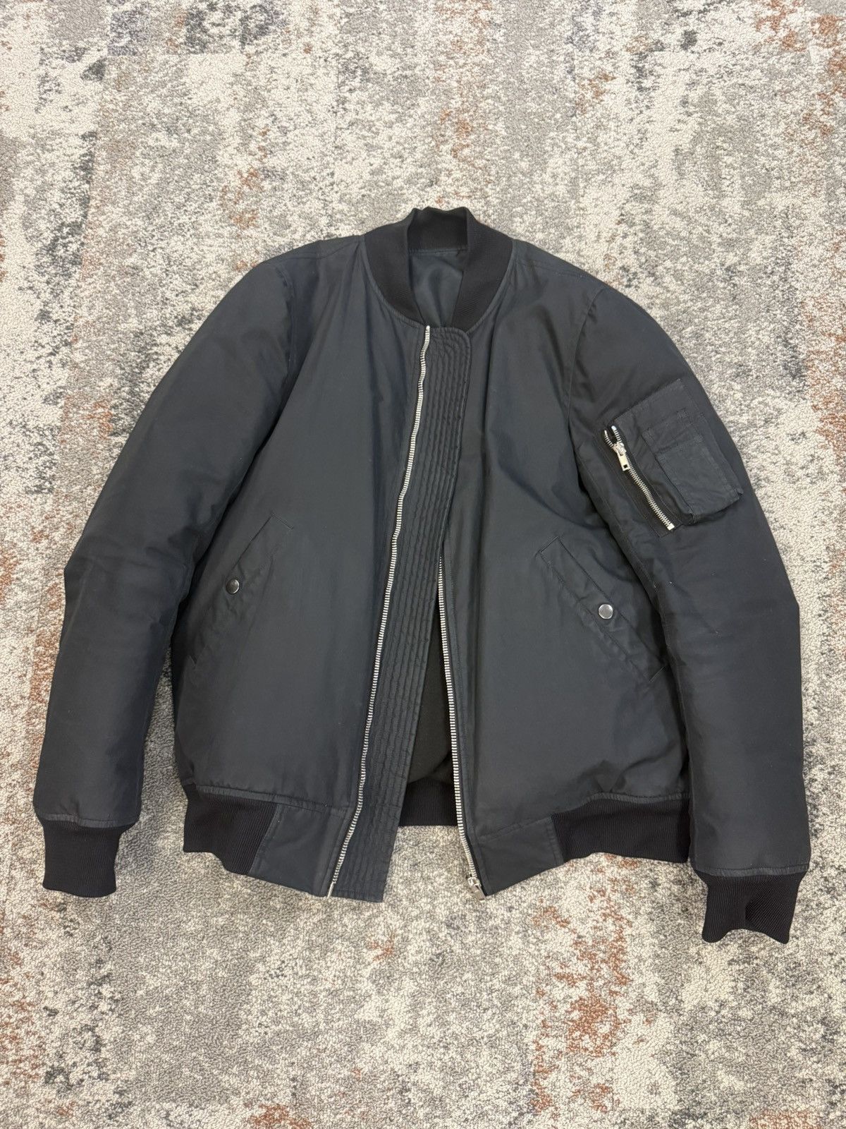 Rick Owens Rick Owens Waxed Ma-1 Puffer padded Jacket 50 Size US M / EU 48-50 / 2 - 2 Thumbnail