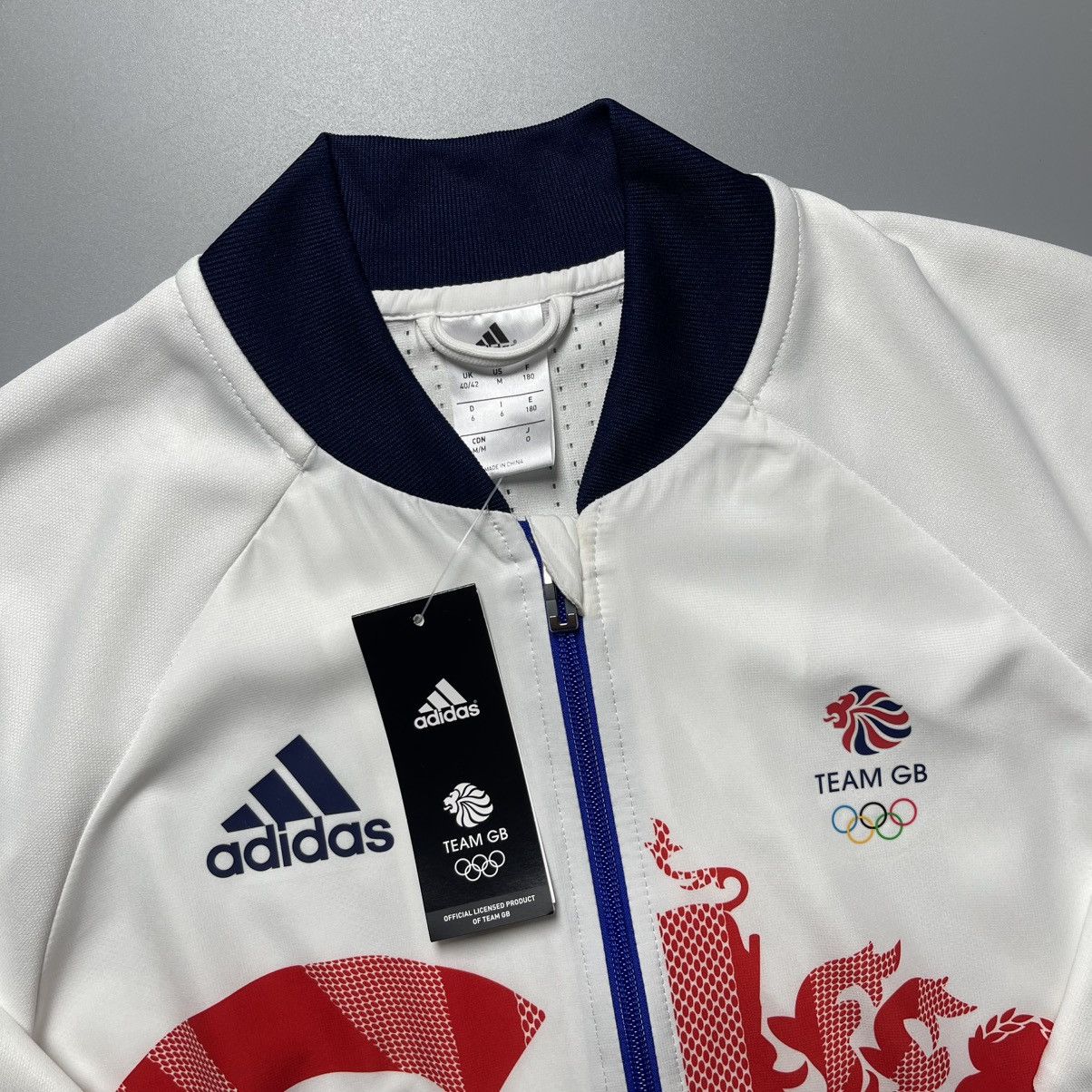 Adidas NWT GREAT BRITAIN OLYMPICS 2016 PODIUM TRACK TOP JACKET Size US M / EU 48-50 / 2 - 3 Thumbnail