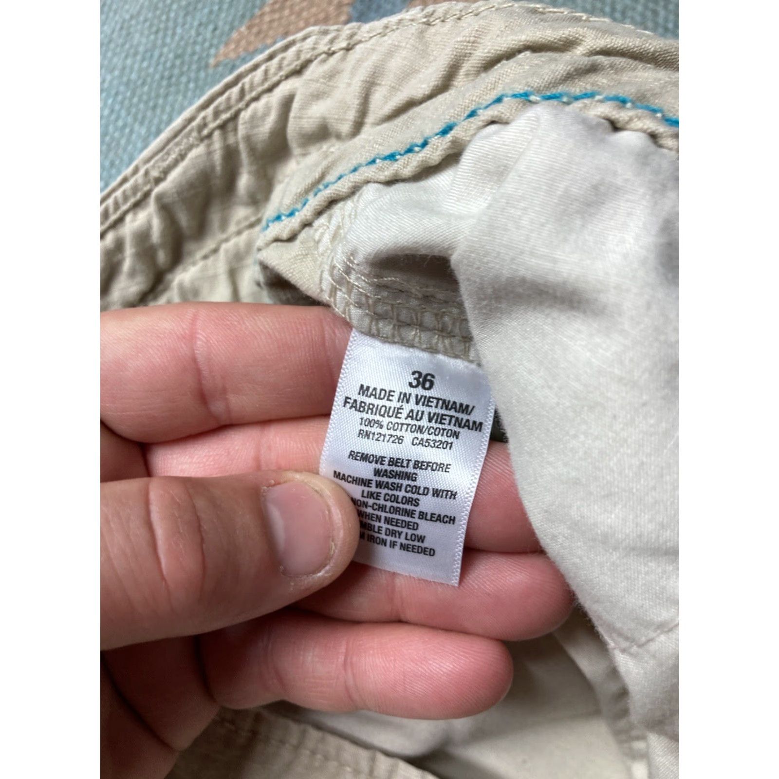 Vintage VINTAGE Aeropostale Cargo Shorts Mens 38 Beige Cotton Ripstop Wide Leg Baggy Skater Size US 38 / EU 54 - 8 Thumbnail