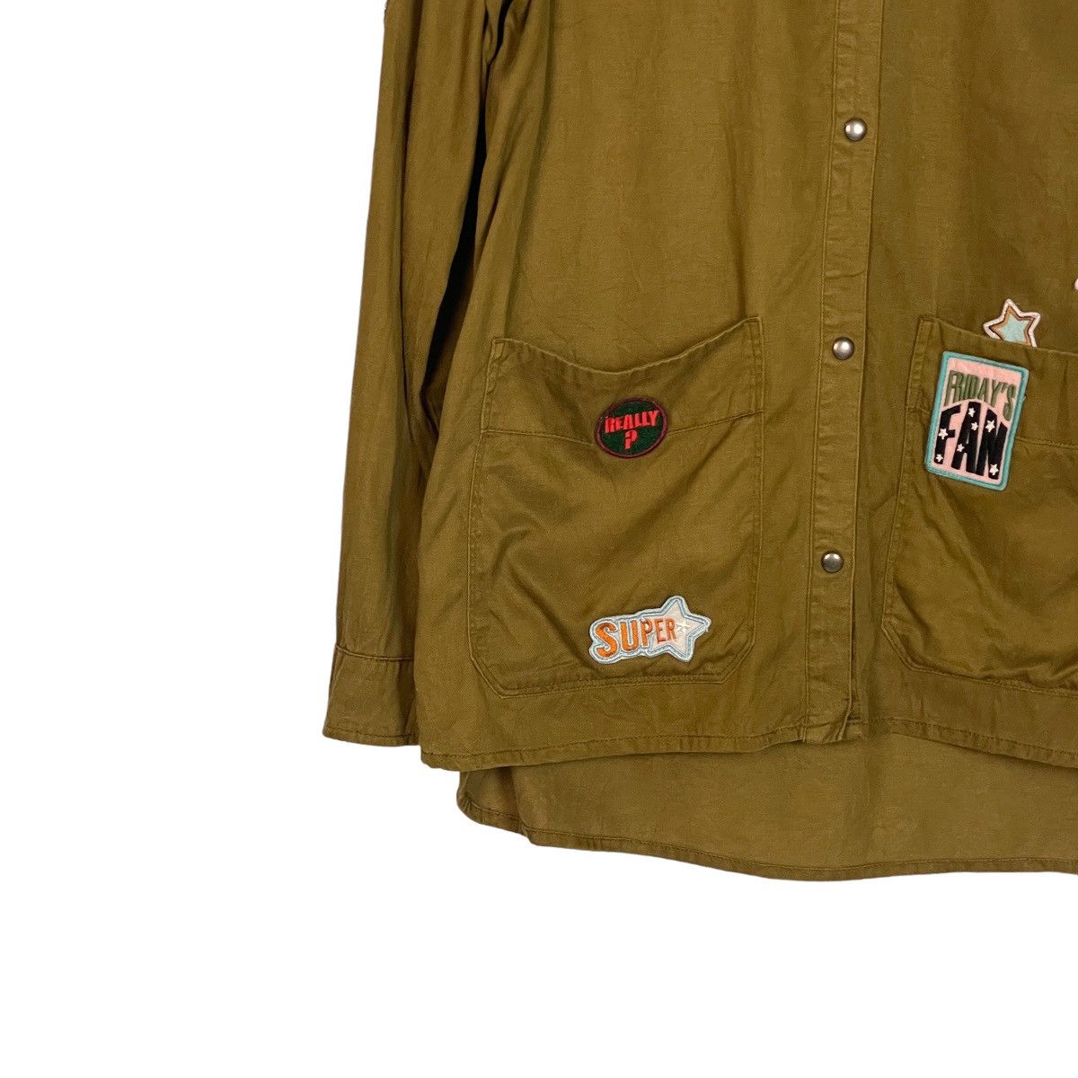 Zara Zara TRF Patched Shacket Jacket Size XS / US 0-2 / IT 36-38 - 2 Thumbnail