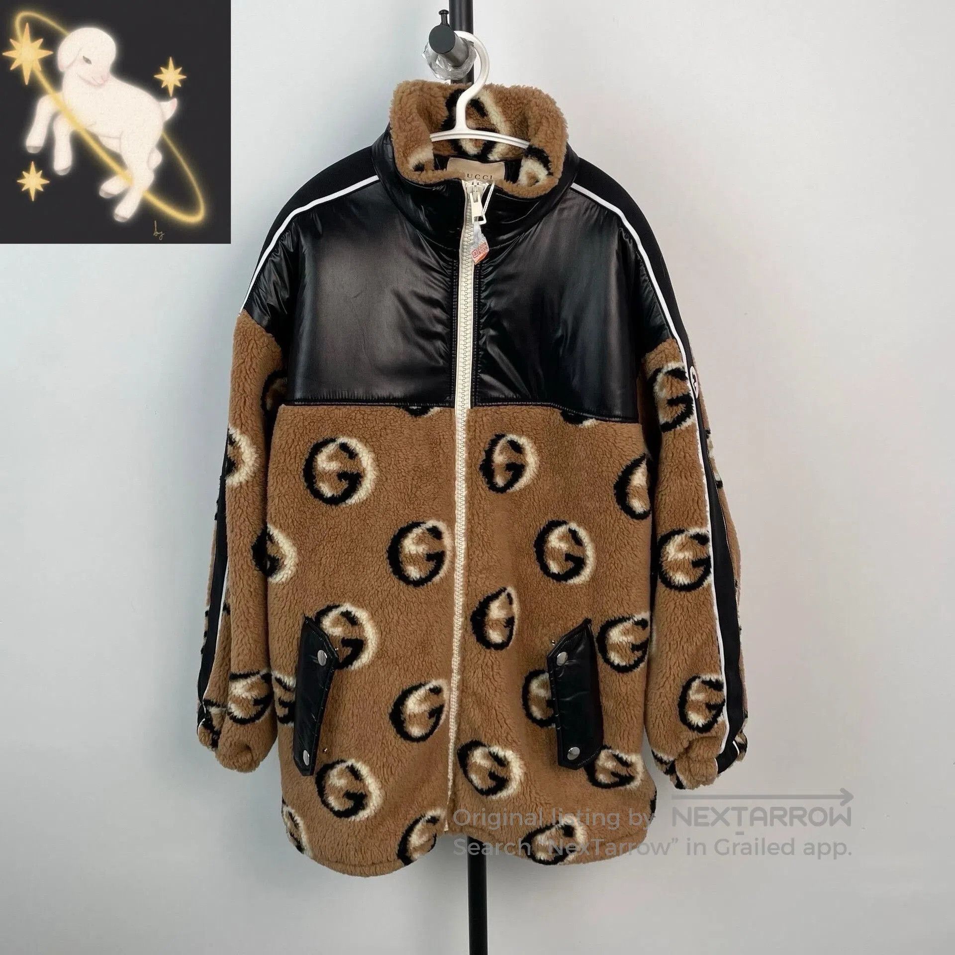 Gucci Gucci Brown Double G Print Teddy Coat. Size US M / EU 48-50 / 2 - 1 Thumbnail