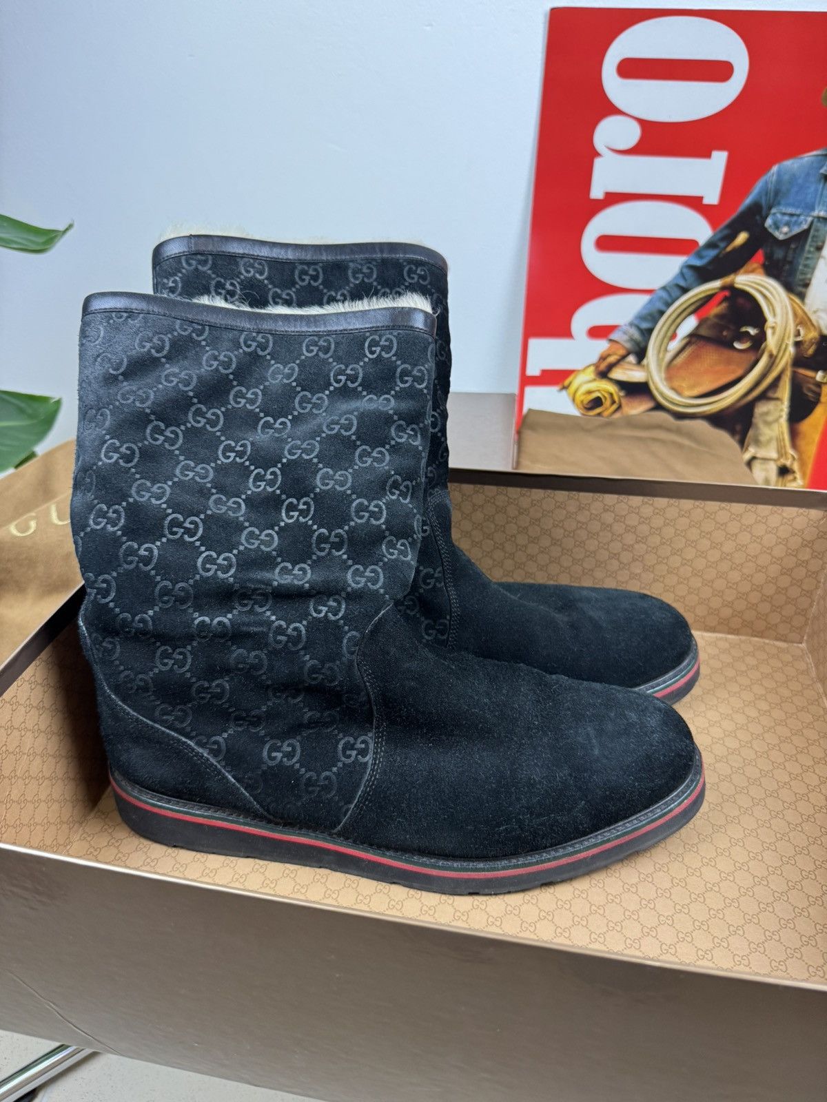 Gucci Gucci x Tom Ford boots GG suede Fur Chelsea shoes Size US 13 / EU 46 - 9 Thumbnail