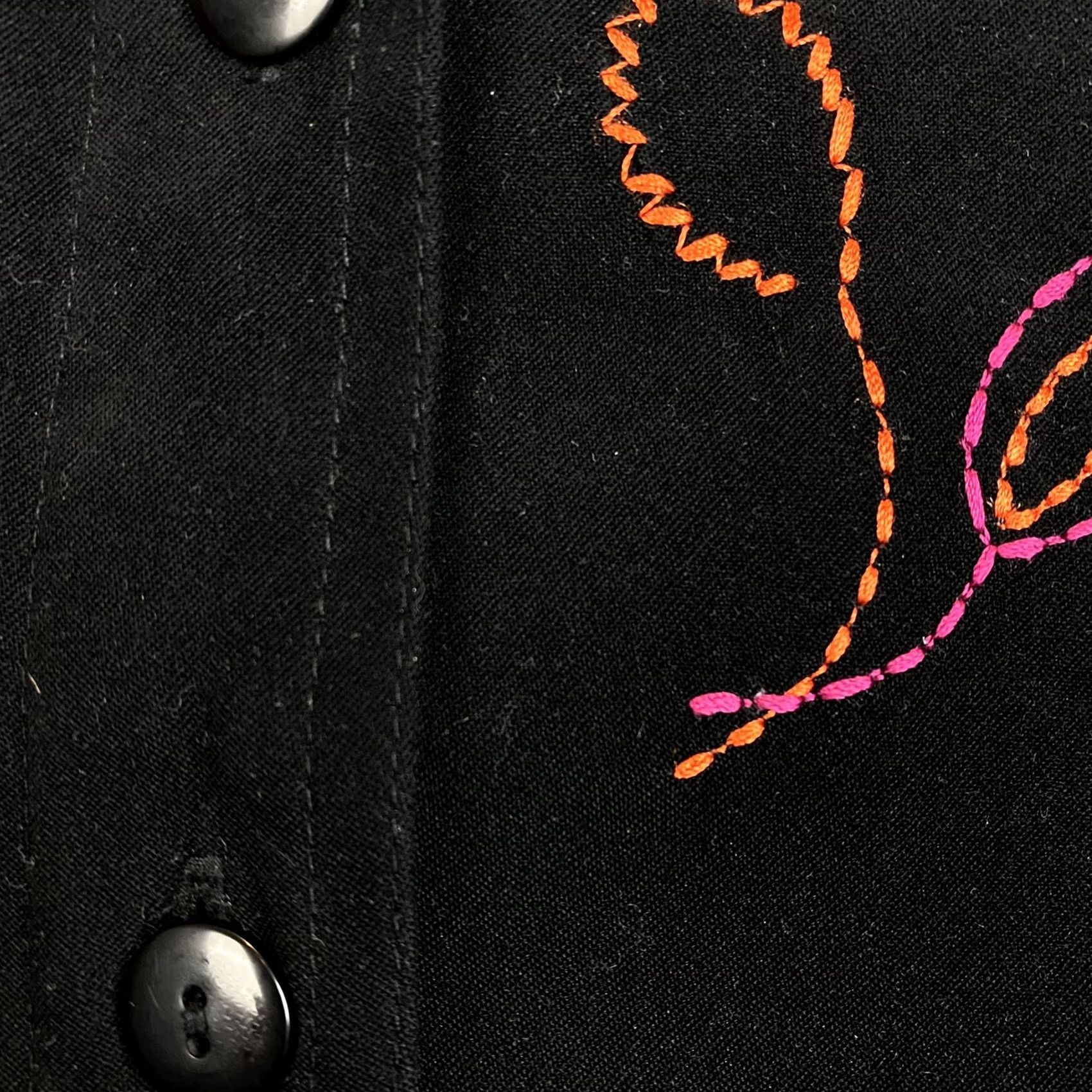 Vintage VINTAGE Koret Jacket Women L Black Faux Suede Floral Embroidered Button 90s Basic Casual Size L / US 10 / IT 46 - 5 Thumbnail